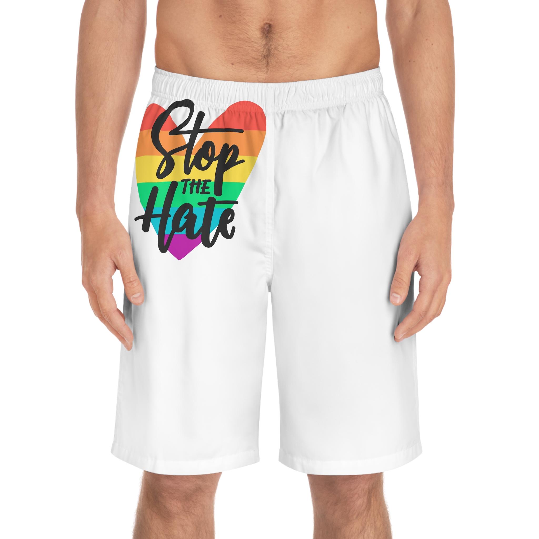 Pride Day Lettering Concept(1) Mens Board Shorts Aop - Image 3