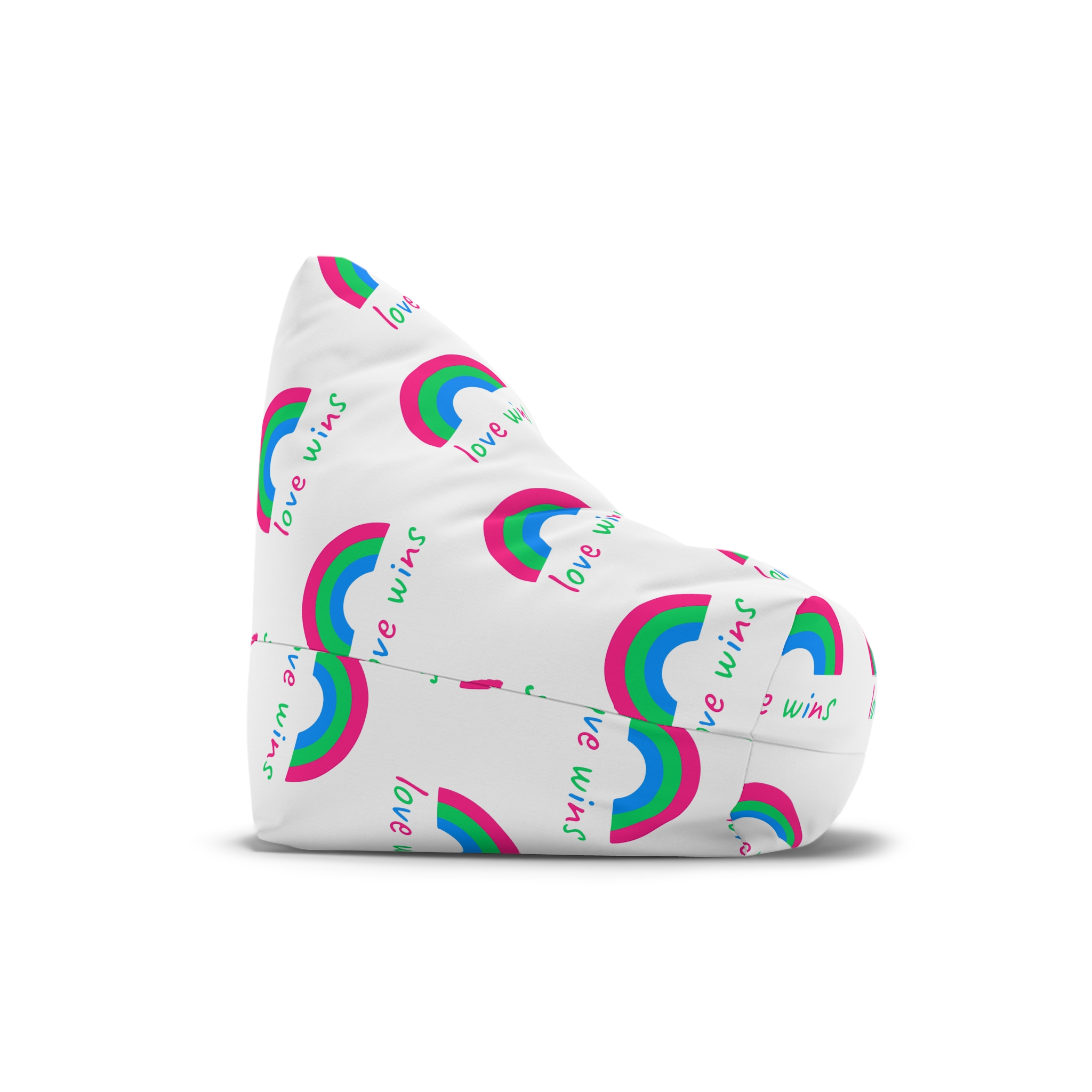 Colorful Rainbow Shape Polysexual Pride Flag Happy Pride Day Lgbtqia Community Pride Month Vector Hand Drawn Doodle Posters Stickers Logo Cards Bean Bag Chair Cover - Image 3