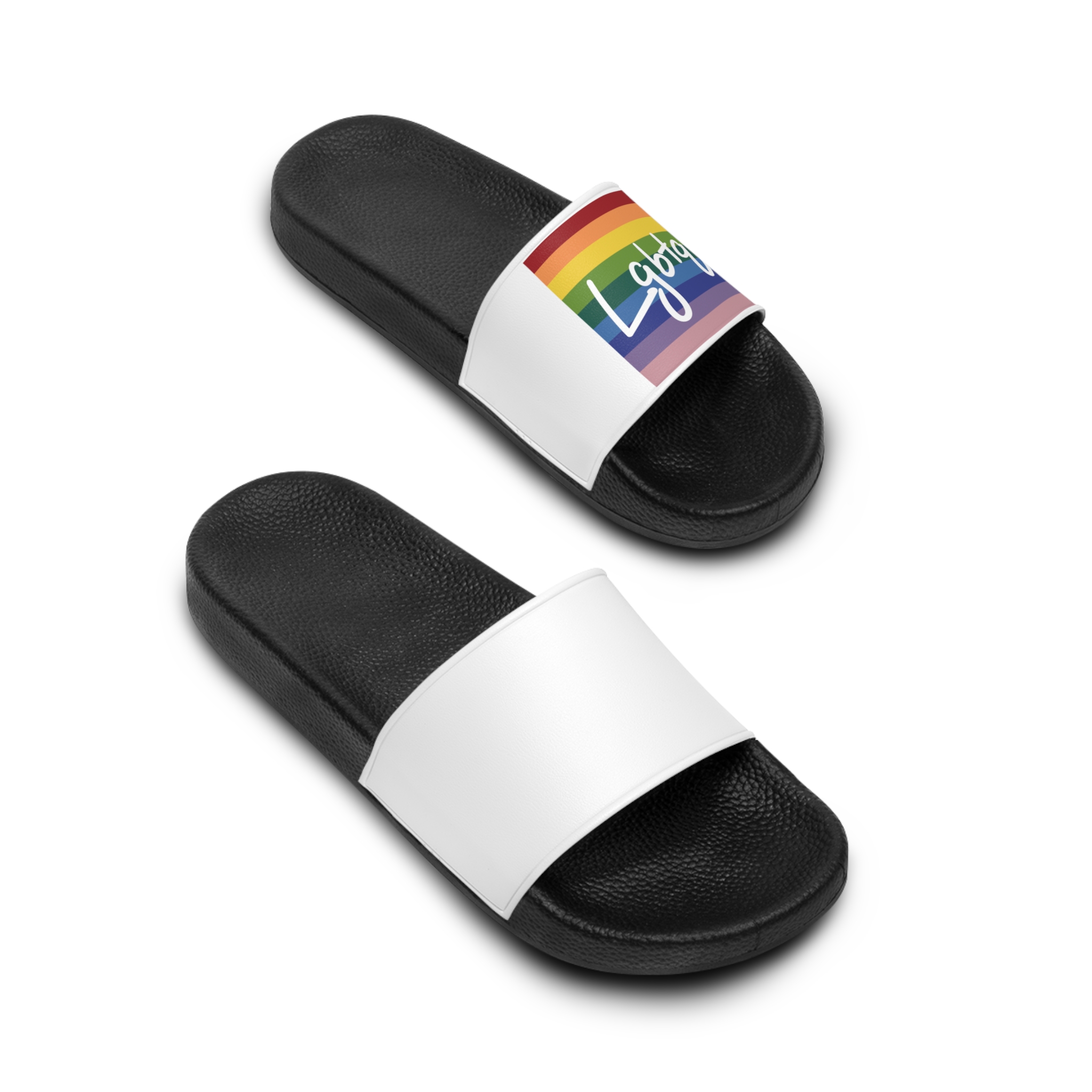 Creativesmoke Lgbtq 5 Mens Slide Sandals - Image 4