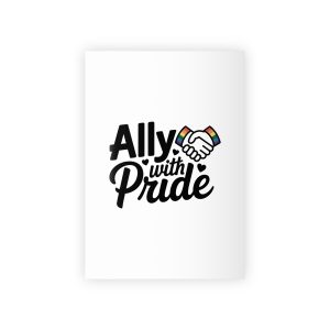 Ally With Pride T Shirt Design Isolated White Background 2 Gift Wrapping Paper Rolls 1pc