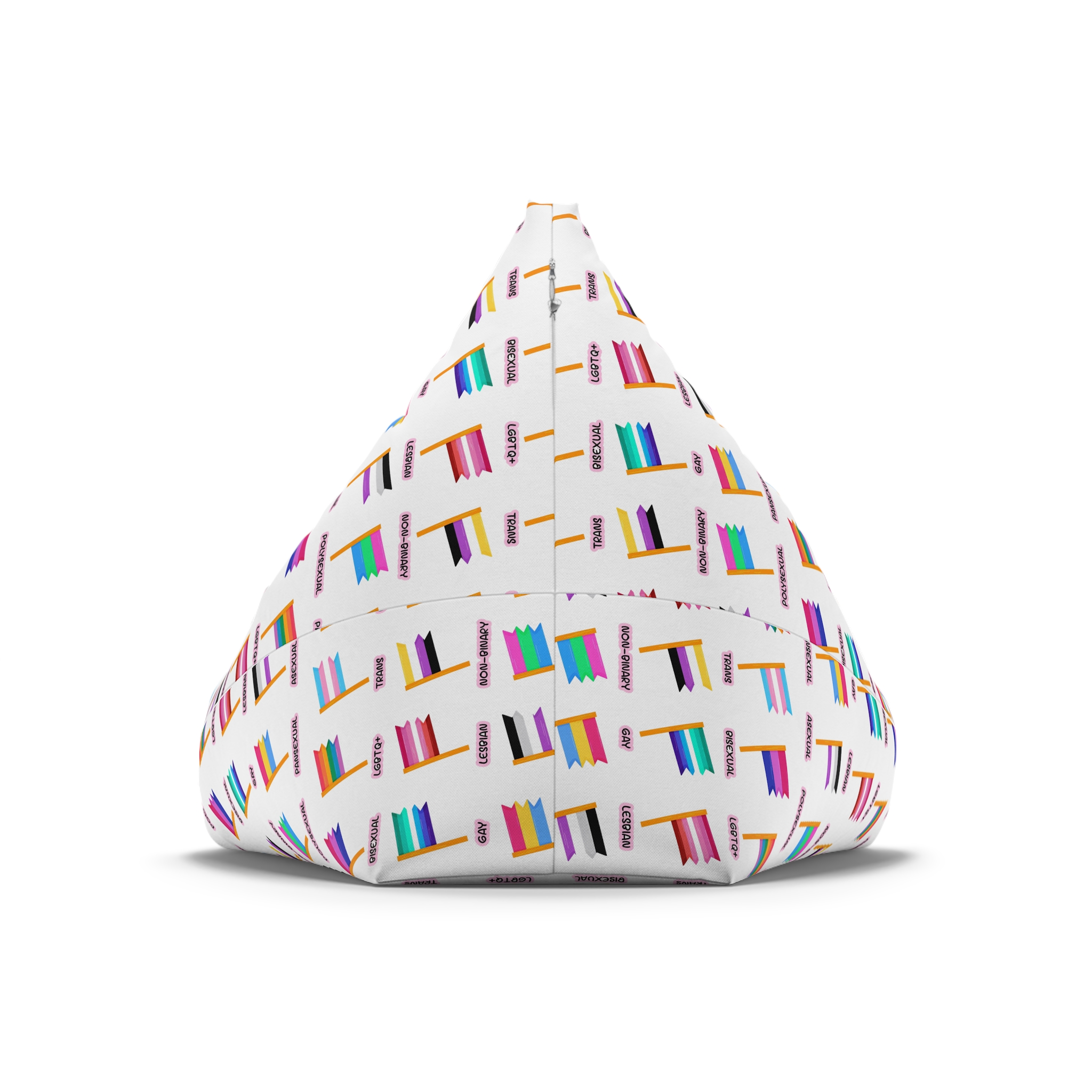 Cute Hand Drawn Set Lgbtq Pride Flags With Names Lgbtq Trans Bisexual Lesbian Nonbinary Asexual Bean Bag Chair Cover - Image 6