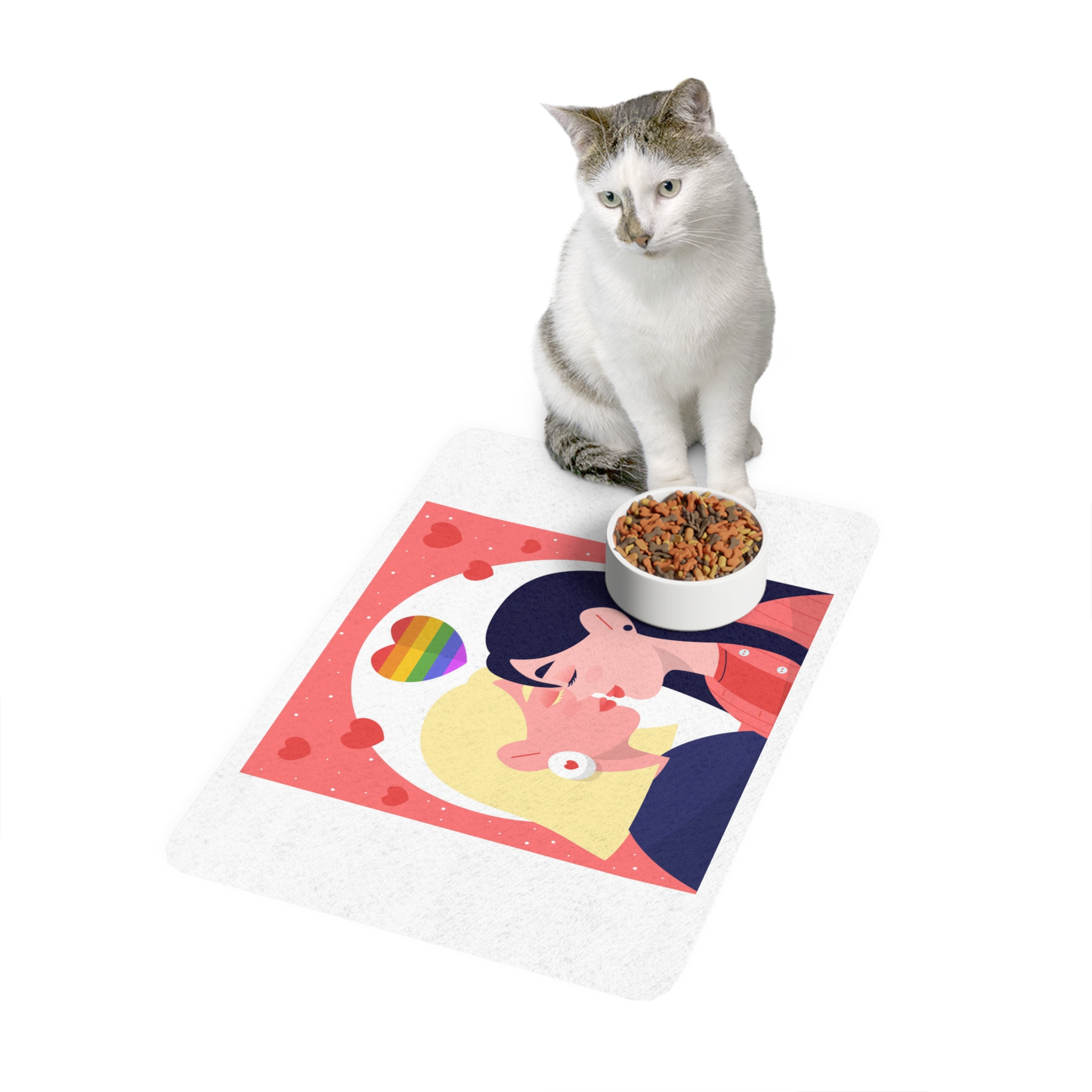 Lesbian Pride Design 2D6E26 Pet Food Mat 12x18 - Image 3