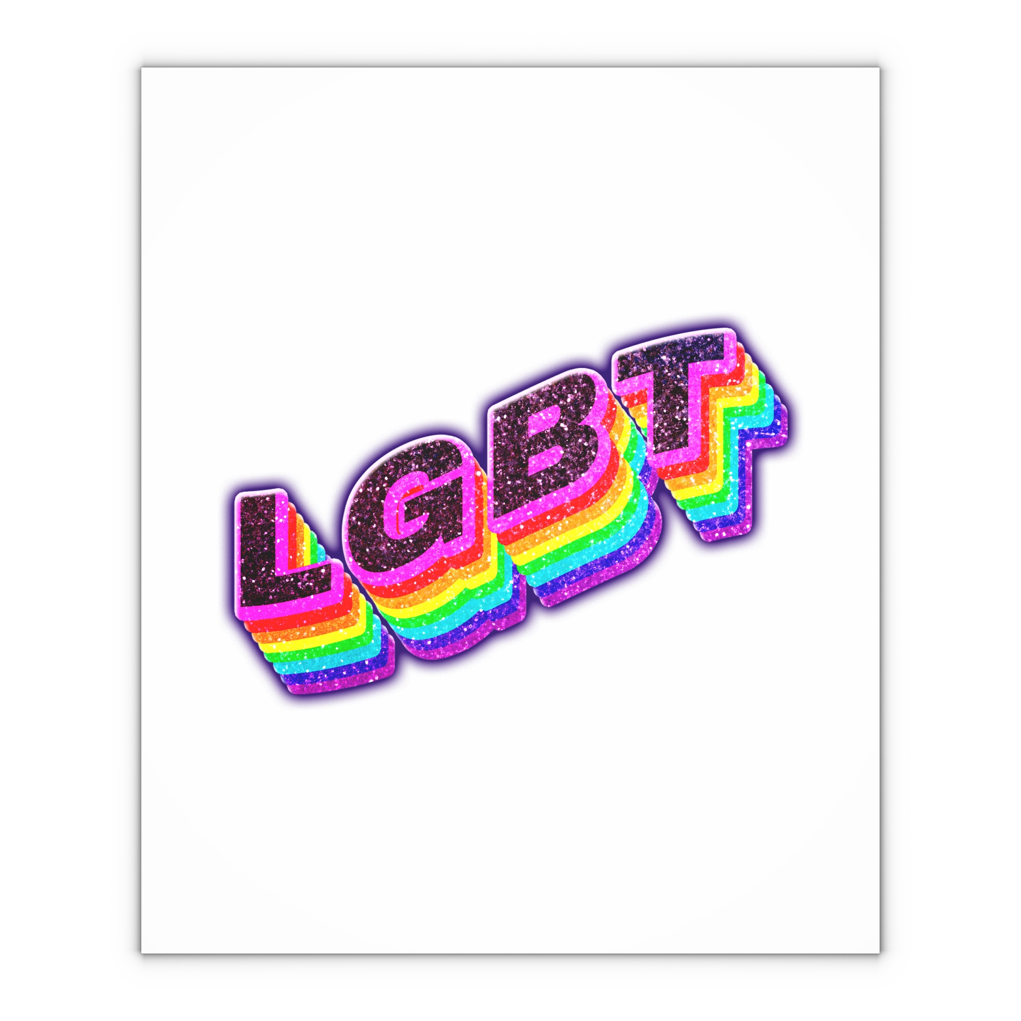 Png Word Lgbt Rainbow Typography Gift Wrapping Paper Sheets 1pc - Image 4