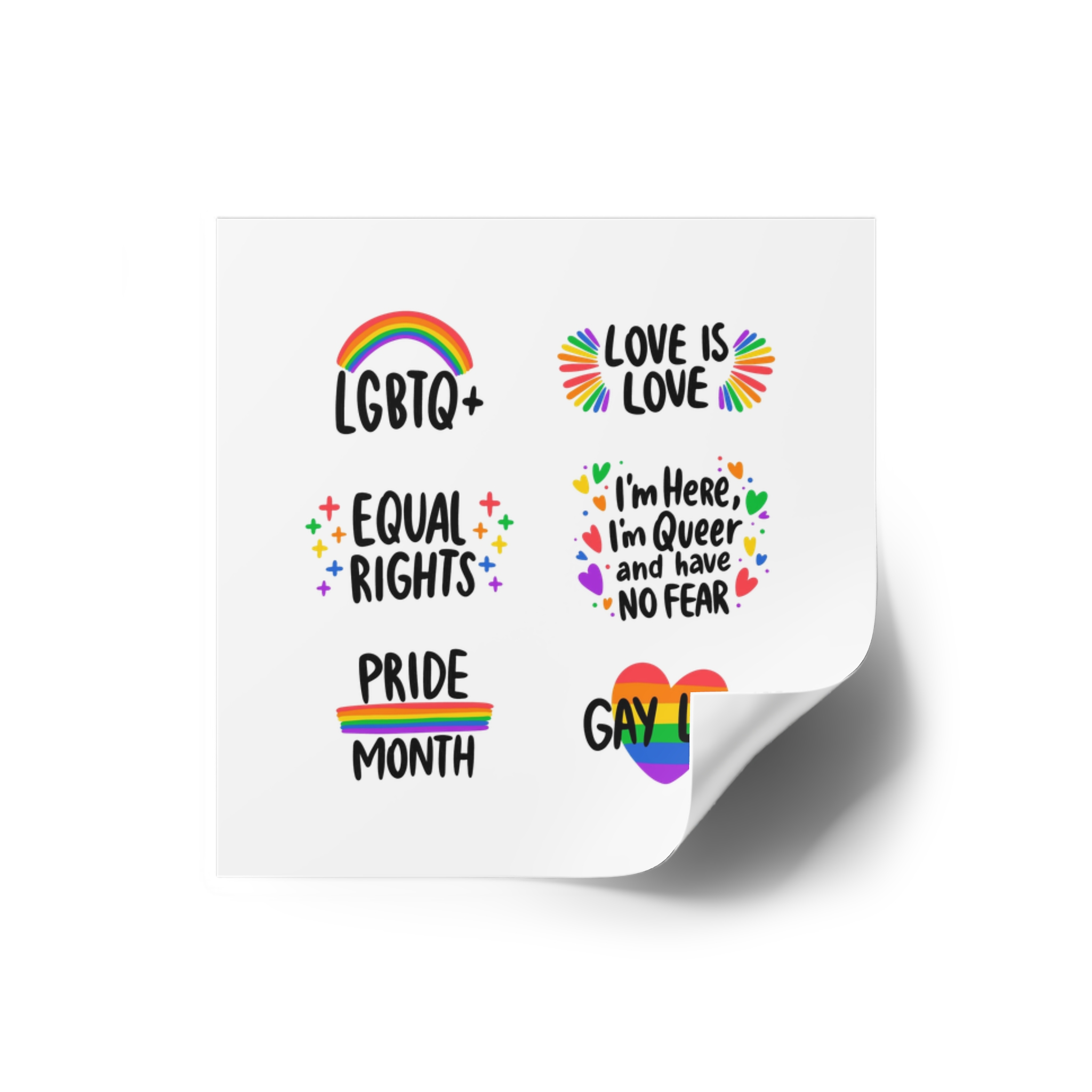 Labels Design Pride Day Event (1) Laminate Stickers Square - Image 2