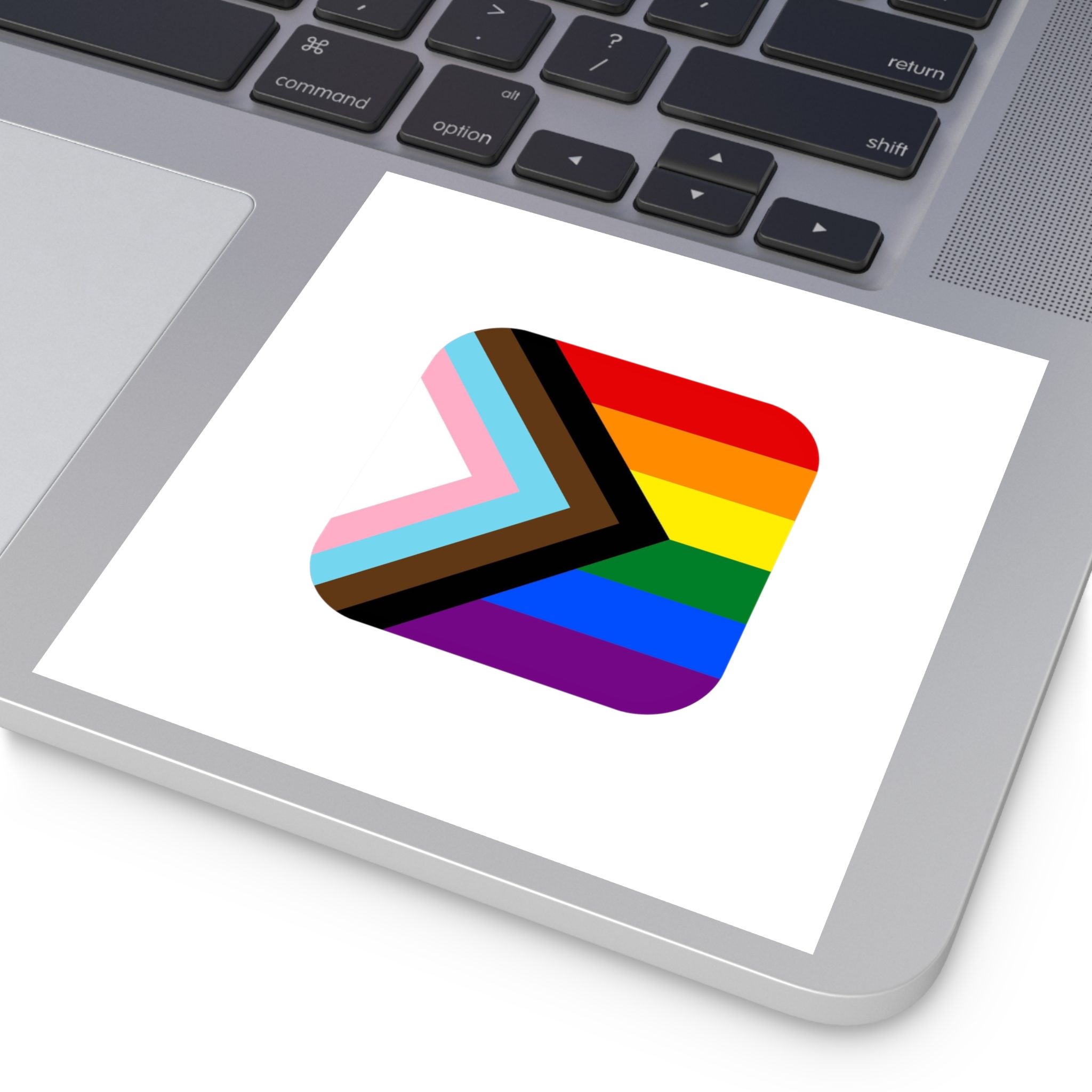New Pride Flag Lgbtq Vector Illustartion Laminate Stickers Square - Image 47