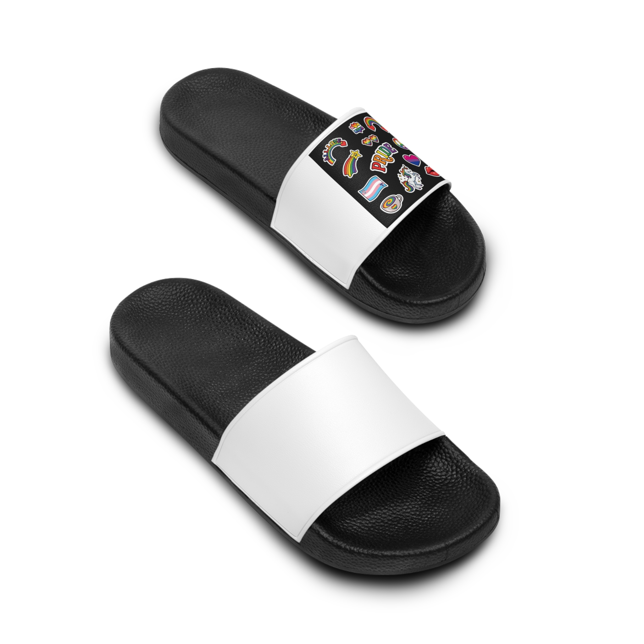 Lesbian Pride Design 17553F Mens Slide Sandals - Image 4