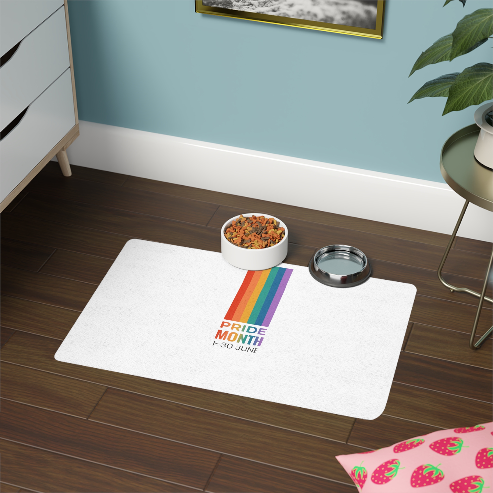 Lgbtq Pride Month Vertical Banner Card Poster Template With Rainbow Gay Parade Celebration Vector Pet Food Mat 12x18 - Image 4