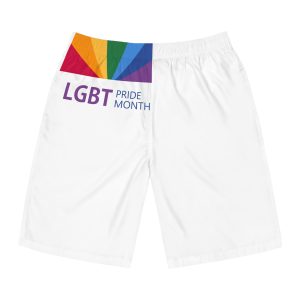 Pride Month Lgbt Horizontal Banner Template Gay Parade Annual Summer Event Mens Board Shorts Aop