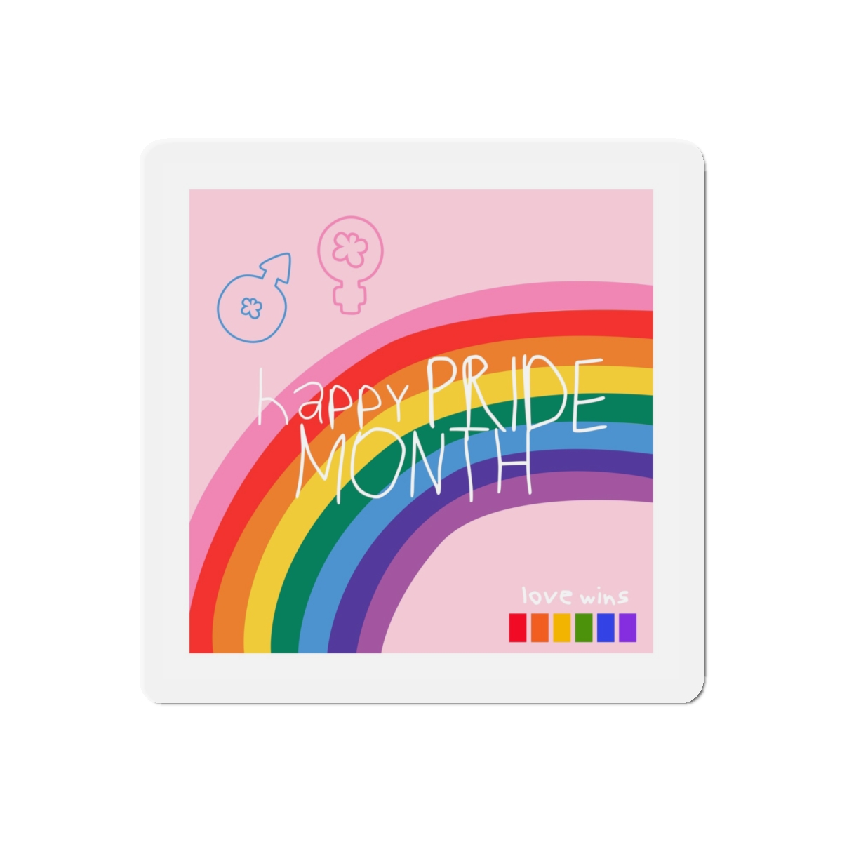Lesbian Pride Design 7627EE Die Cut Magnets - Image 7