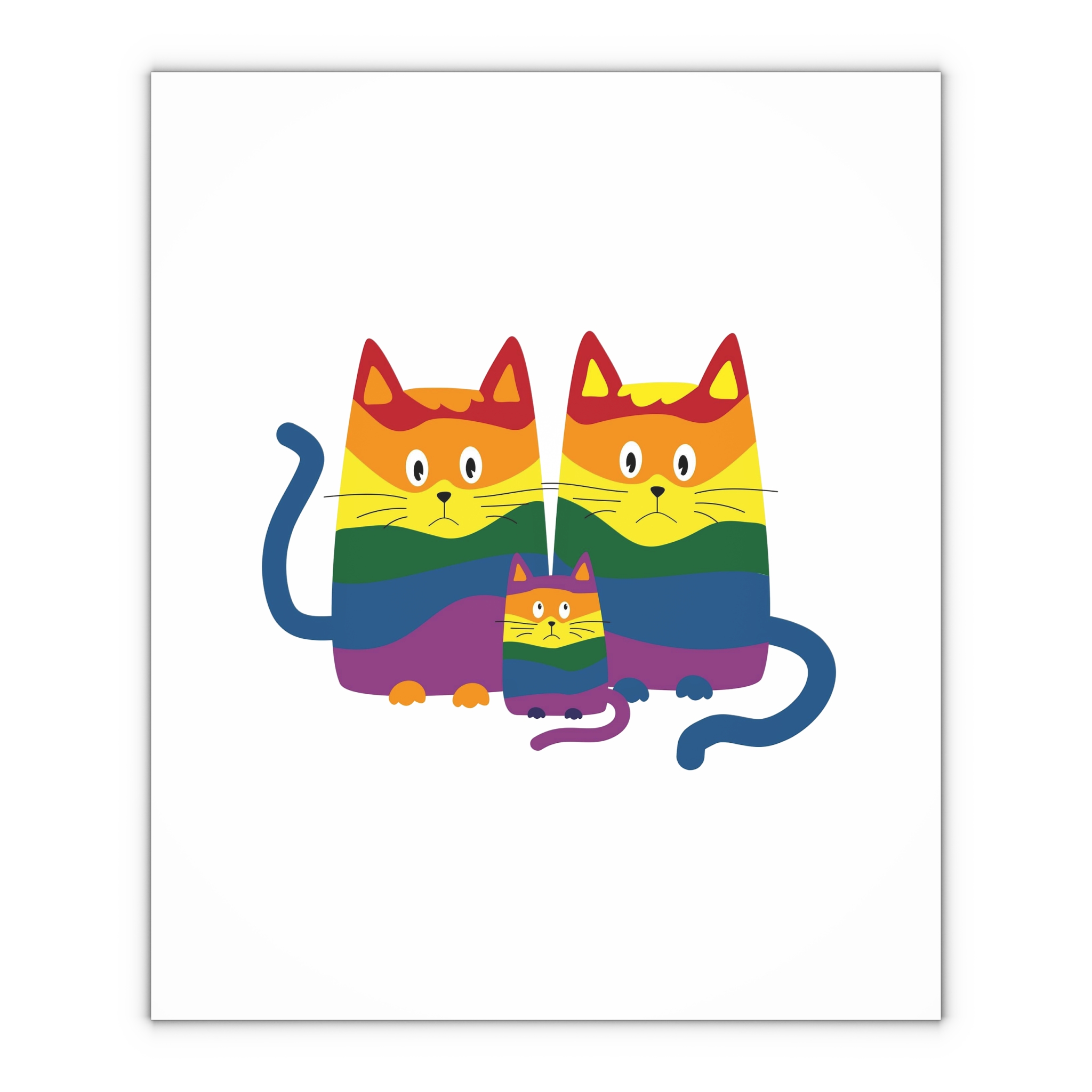 Lgbt Cats Samesex Love Like Everyone Else Cute Cartoon Cats Vector Copyspace Gift Wrapping Paper Sheets 1pc - Image 4
