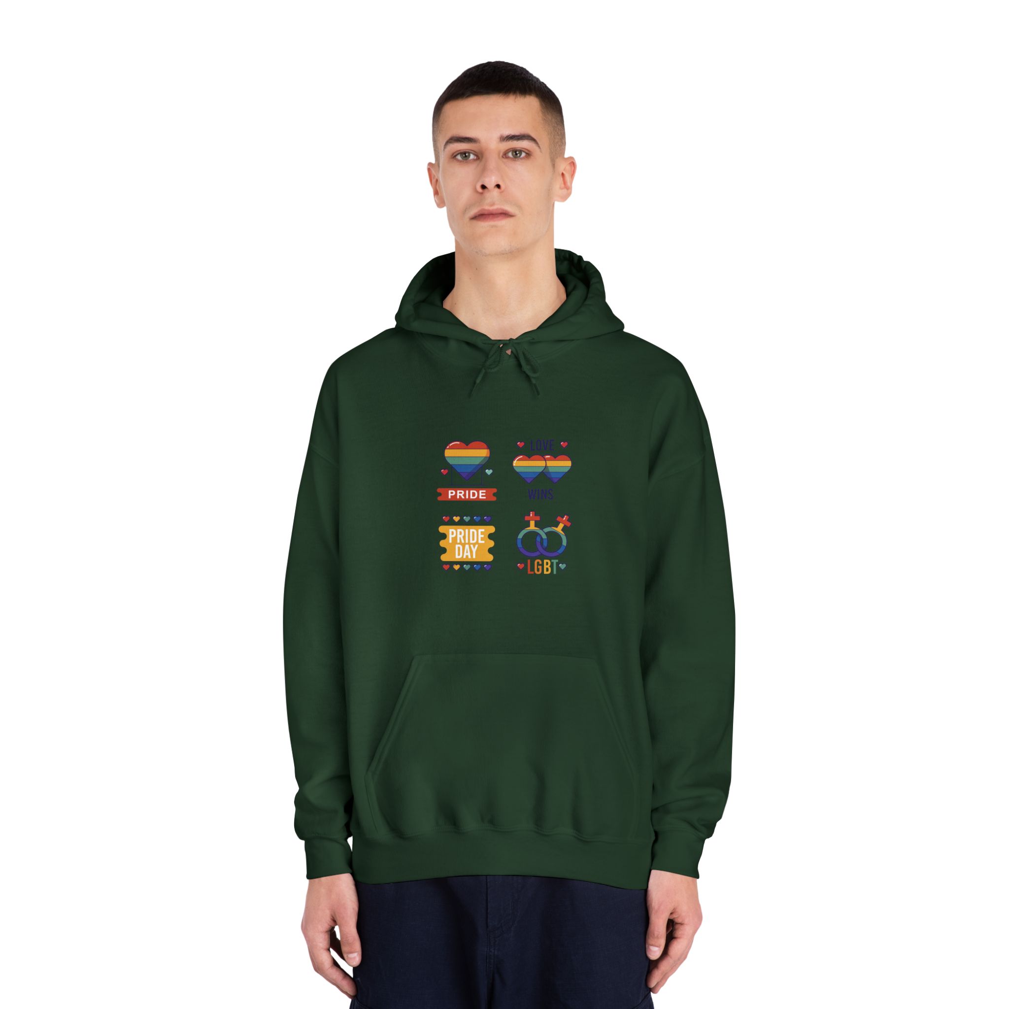 Pride Day Label Collection Concept Unisex Dryblend Hooded Sweatshirt - Image 23