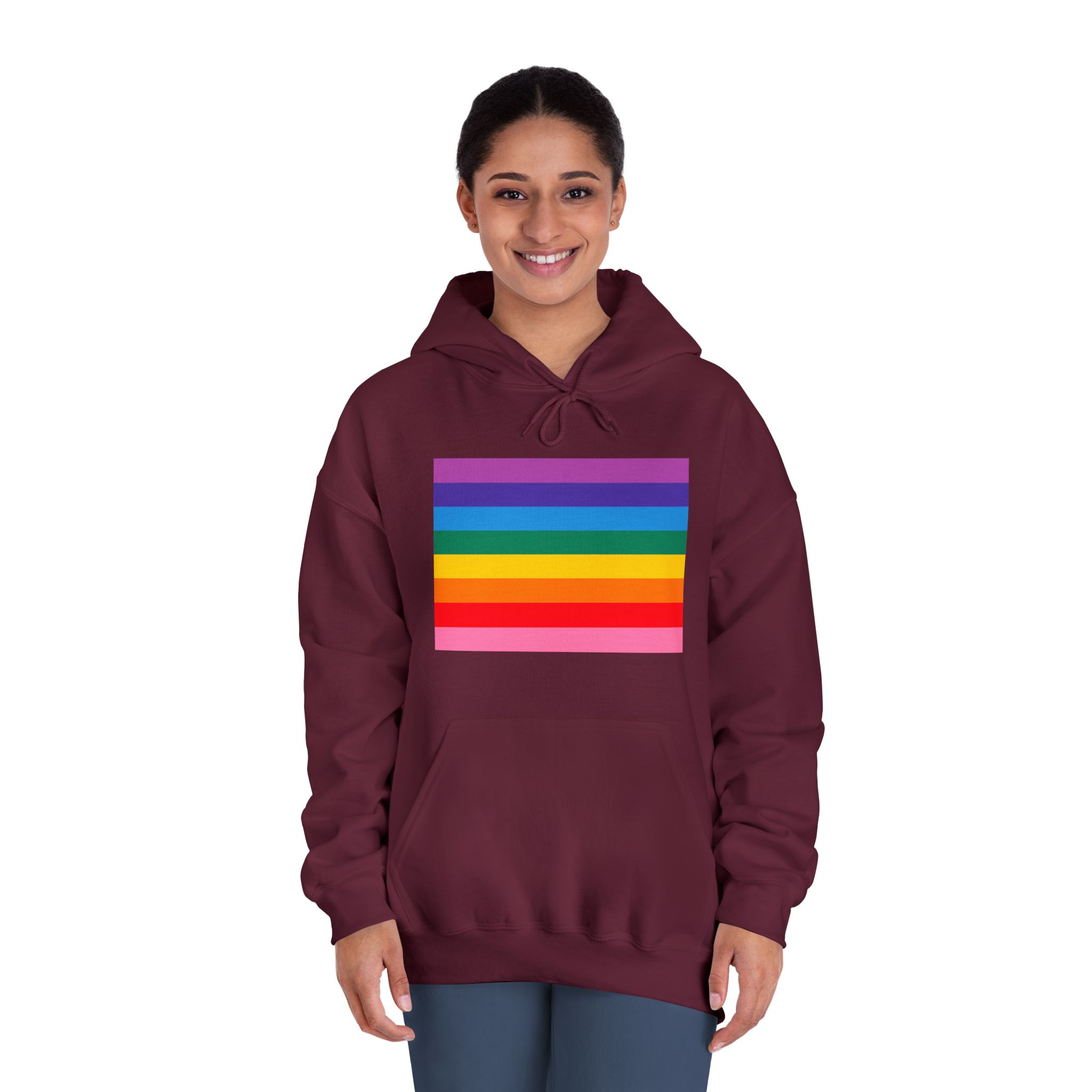 Pride Love Freedom Lgbtq Lgbt Heart Rainbow Love Wins Gay Lesbian Trans Homo Homosexual Colors Flag Diversity Parade Unisex Dryblend Hooded Sweatshirt - Image 20