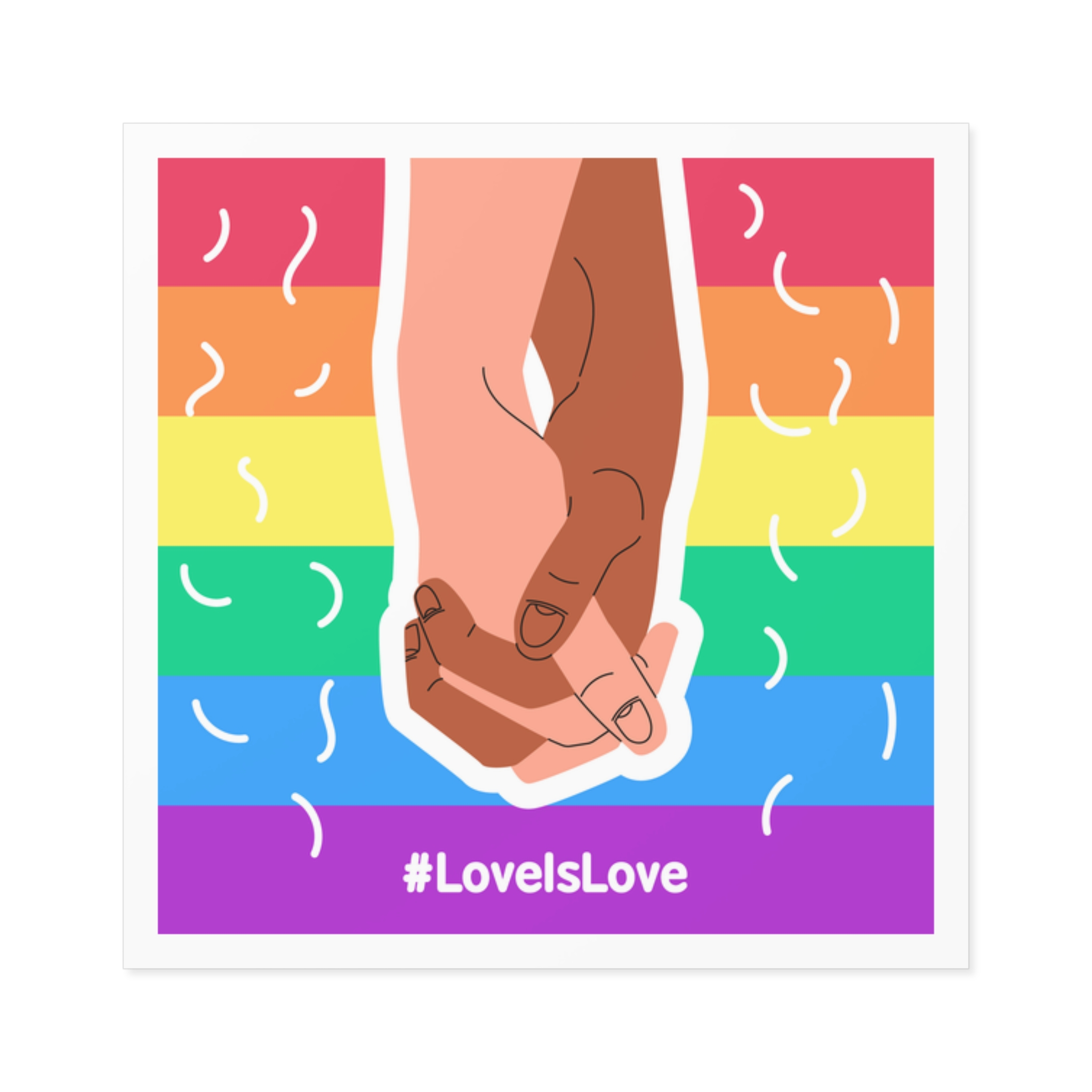 Pride Day Concept(2) Laminate Stickers Square
