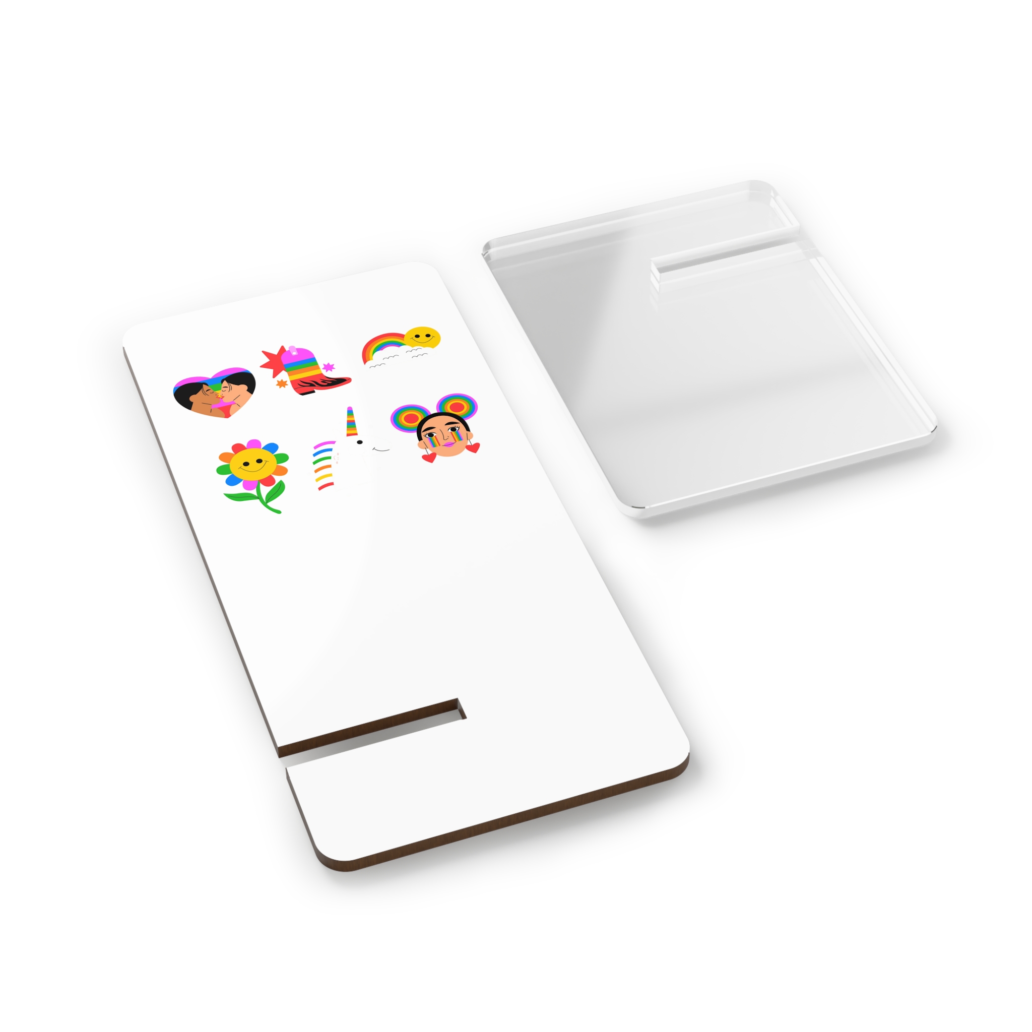 Flat Design Elements Collection Pride Month Celebration Mobile Display Stand For Smartphones - Image 2
