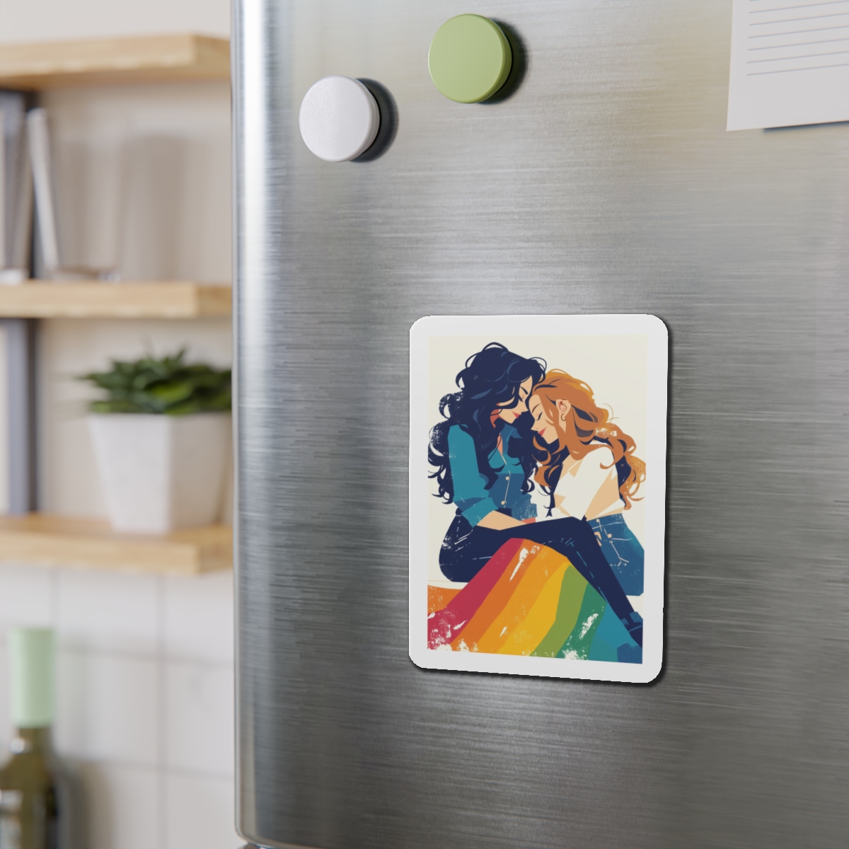 Lesbian Unity Strength Art Exhibit Sticker Die Cut Magnets - Image 12