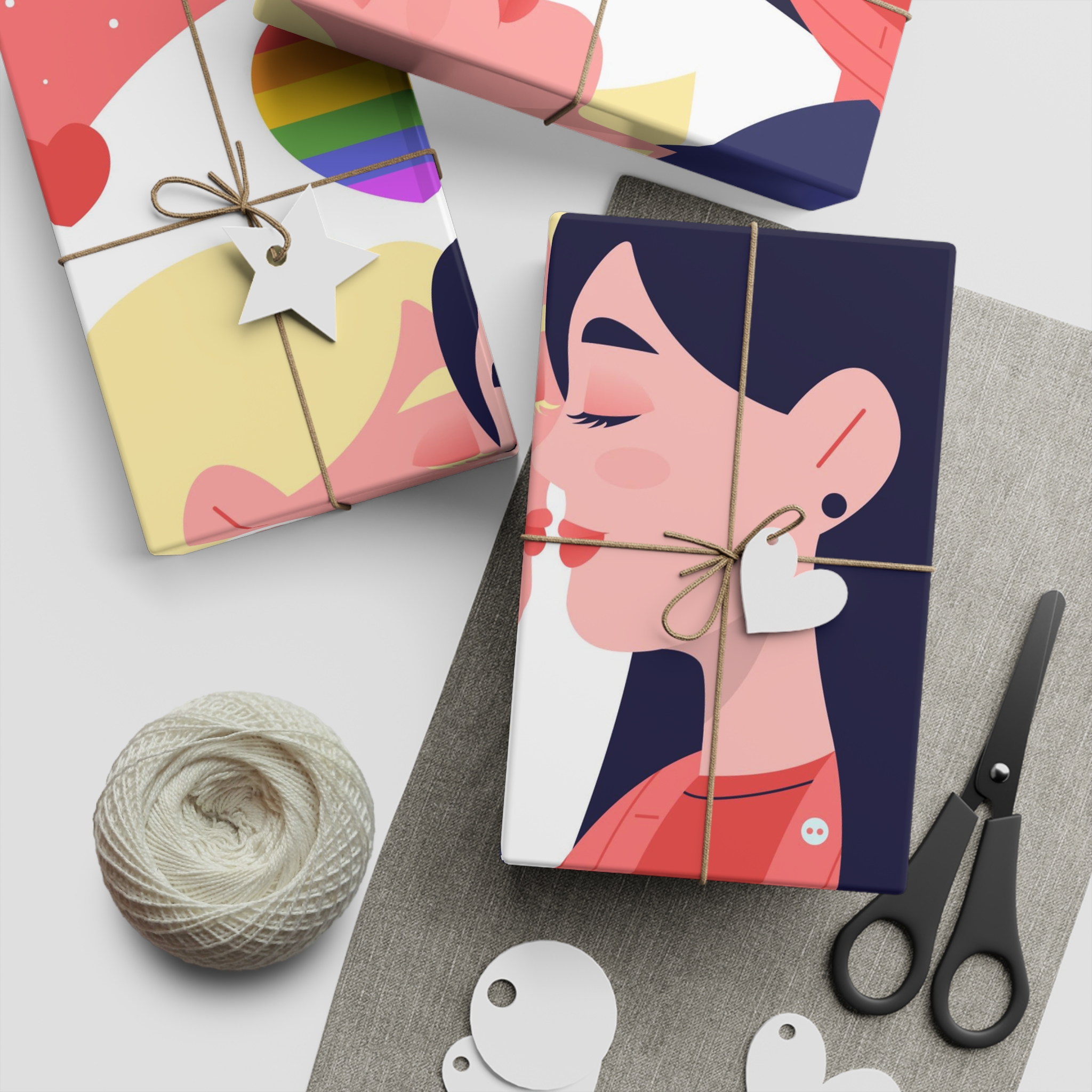 Lesbian Pride Design 2D6E26 Gift Wrapping Paper Sheets 1pc - Image 2