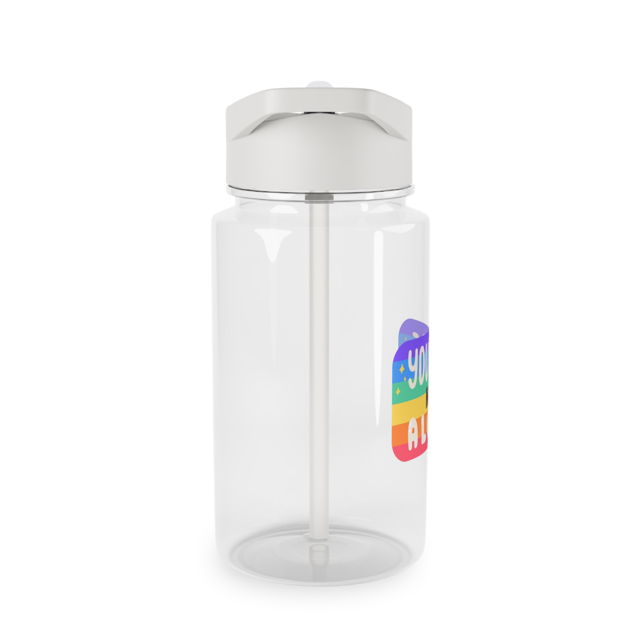 Lgbt Sticker Pack White Background Lgbtq Set Symbol Lgbt Pride Community Rainbow Elements Vector Hand Draw Illustration Hand Drawn Lettering (2) Tritan Water Bottle - Image 4