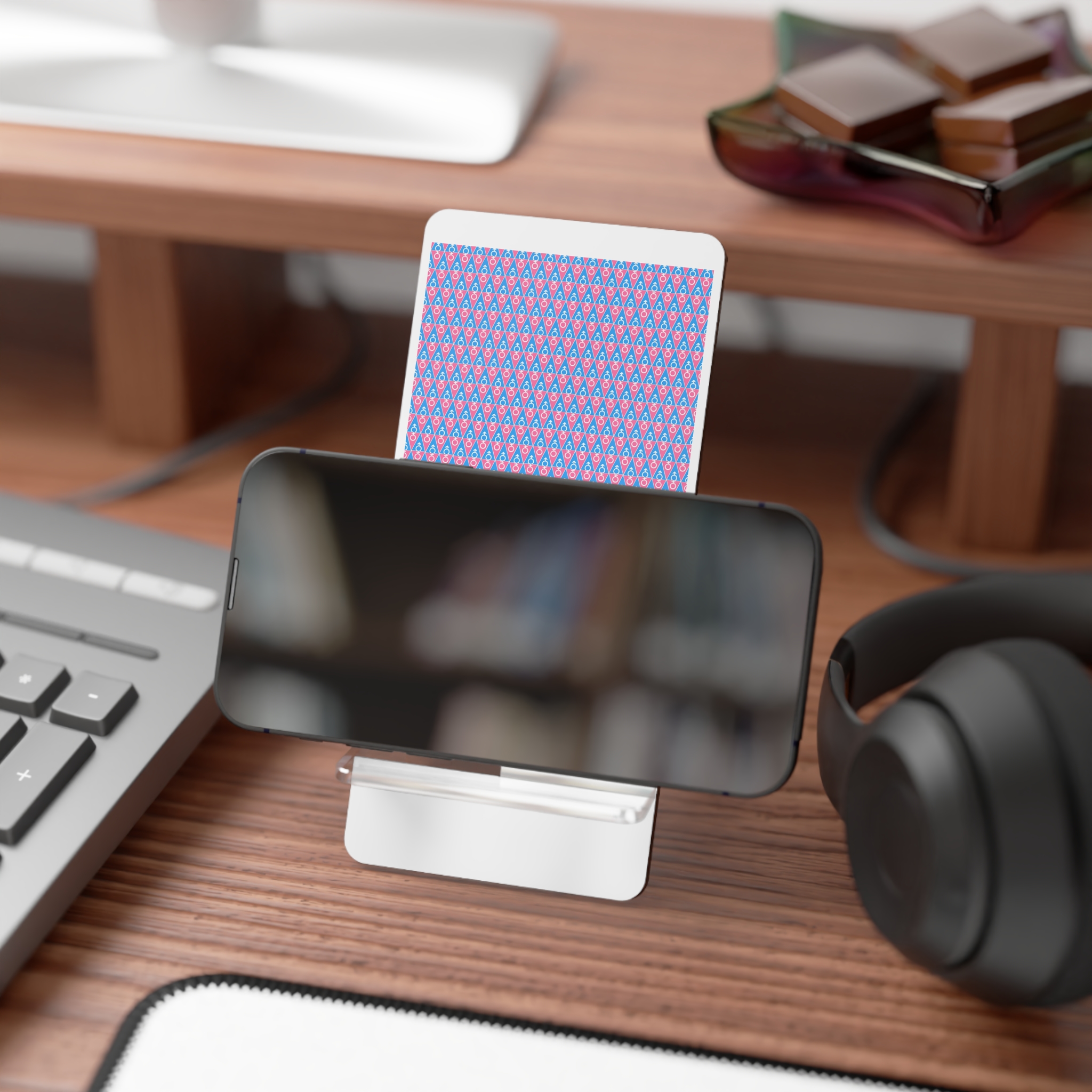Gender Symbol Pattern Mobile Display Stand For Smartphones - Image 4