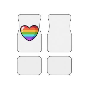 Pride Heart Cartoon Style Car Mats Set Of 4