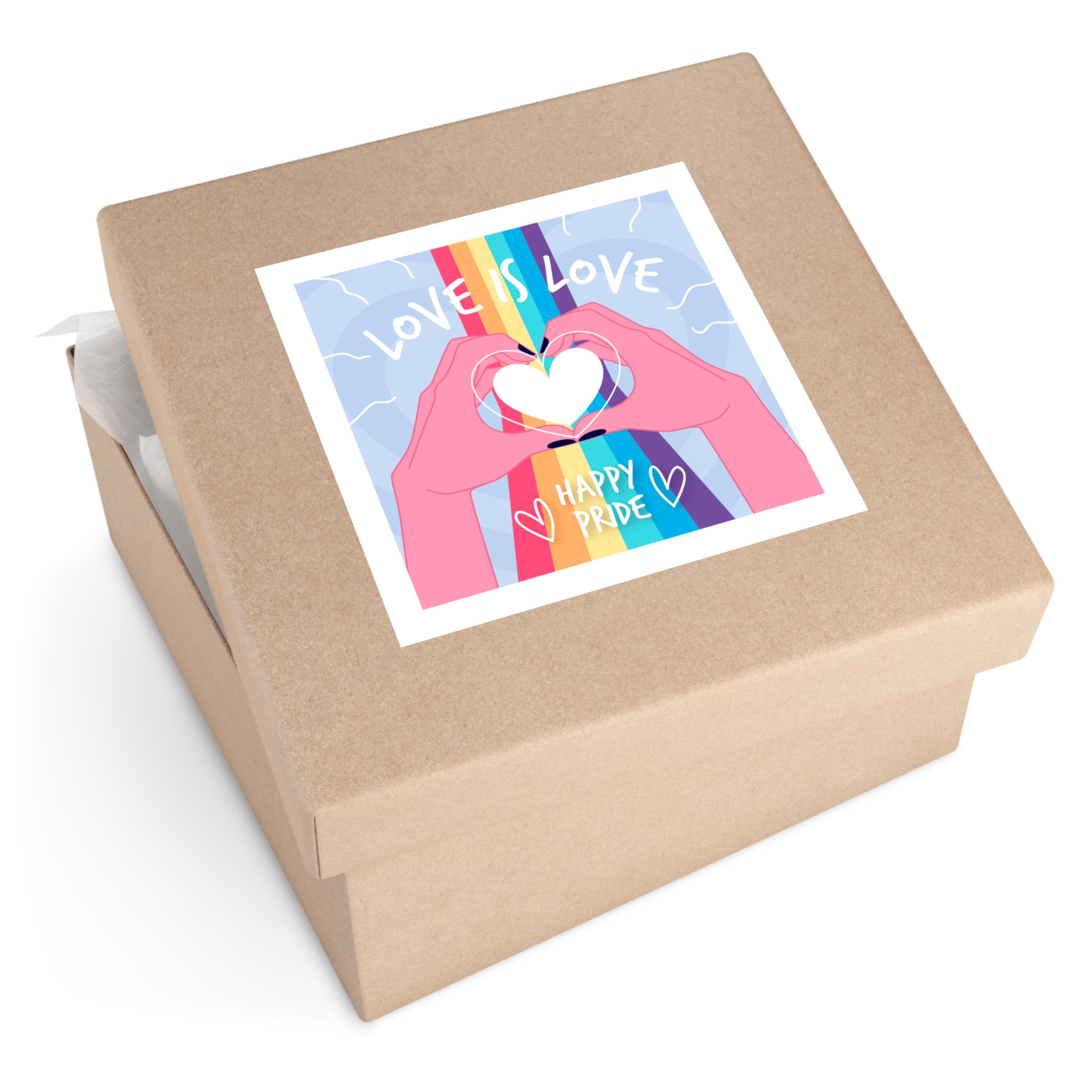 Pride Day Celebration Design Laminate Stickers Square - Image 63
