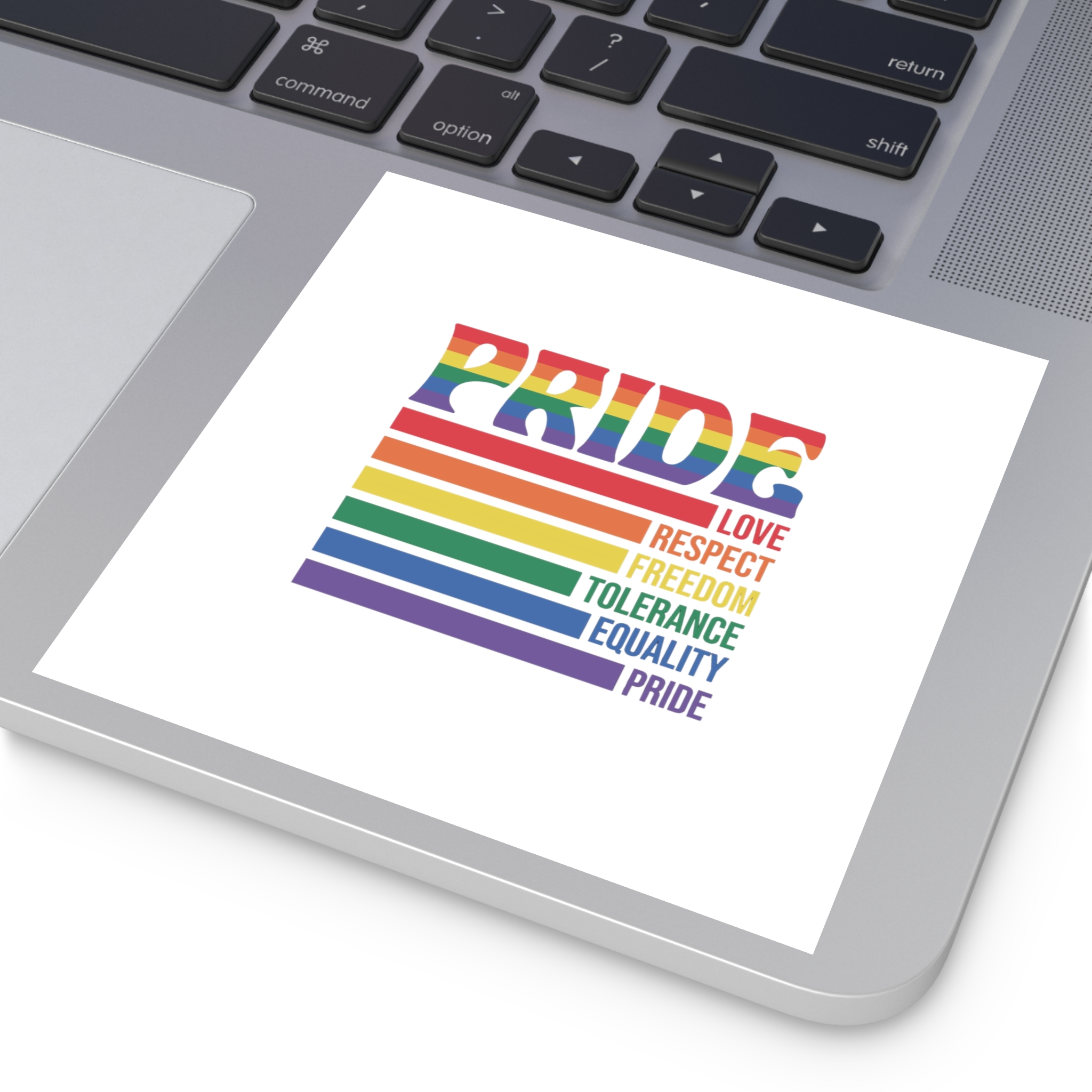 Pride Lgbtq Gay Typography Vector Tshirt Design1 Laminate Stickers Square - Image 43