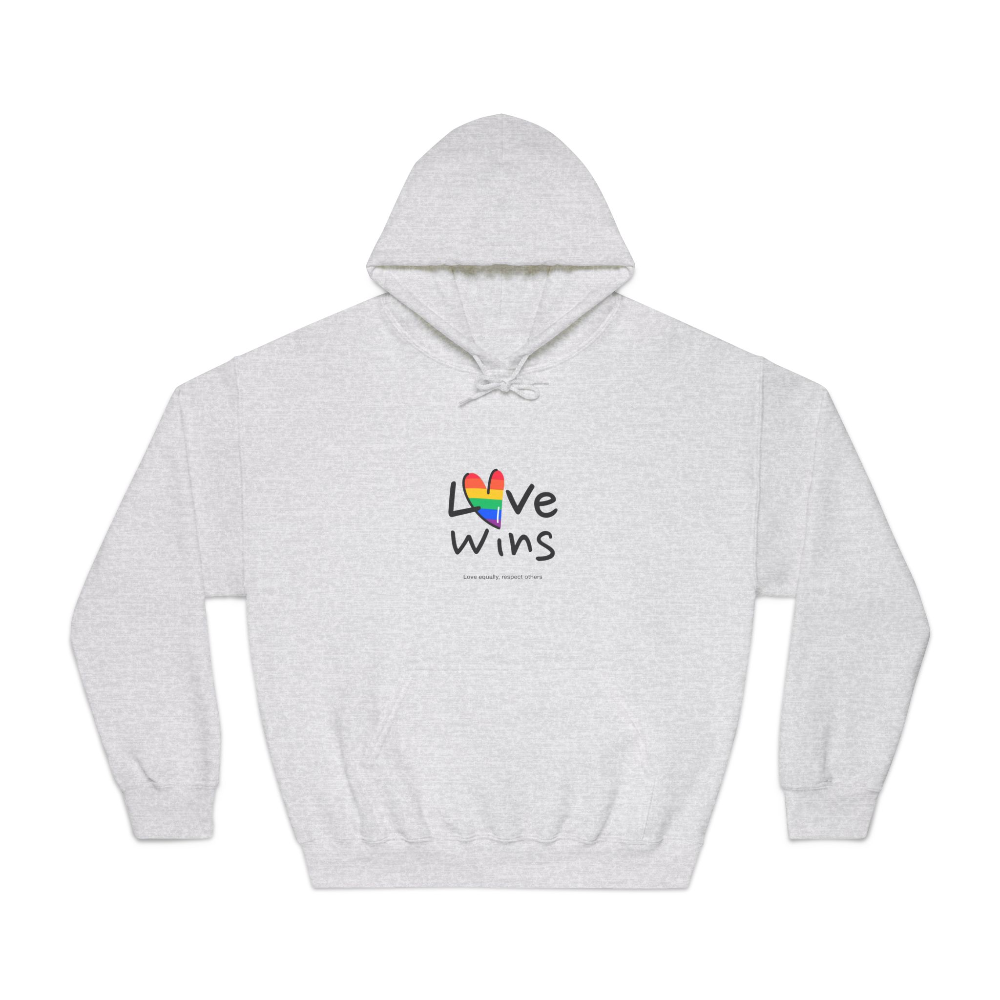 Love Letter Pride Rainbow Lettering Text Writing Pattern Freedom Love Heart Homo Colors Flag Parade(2) (1) Unisex Dryblend Hooded Sweatshirt - Image 5