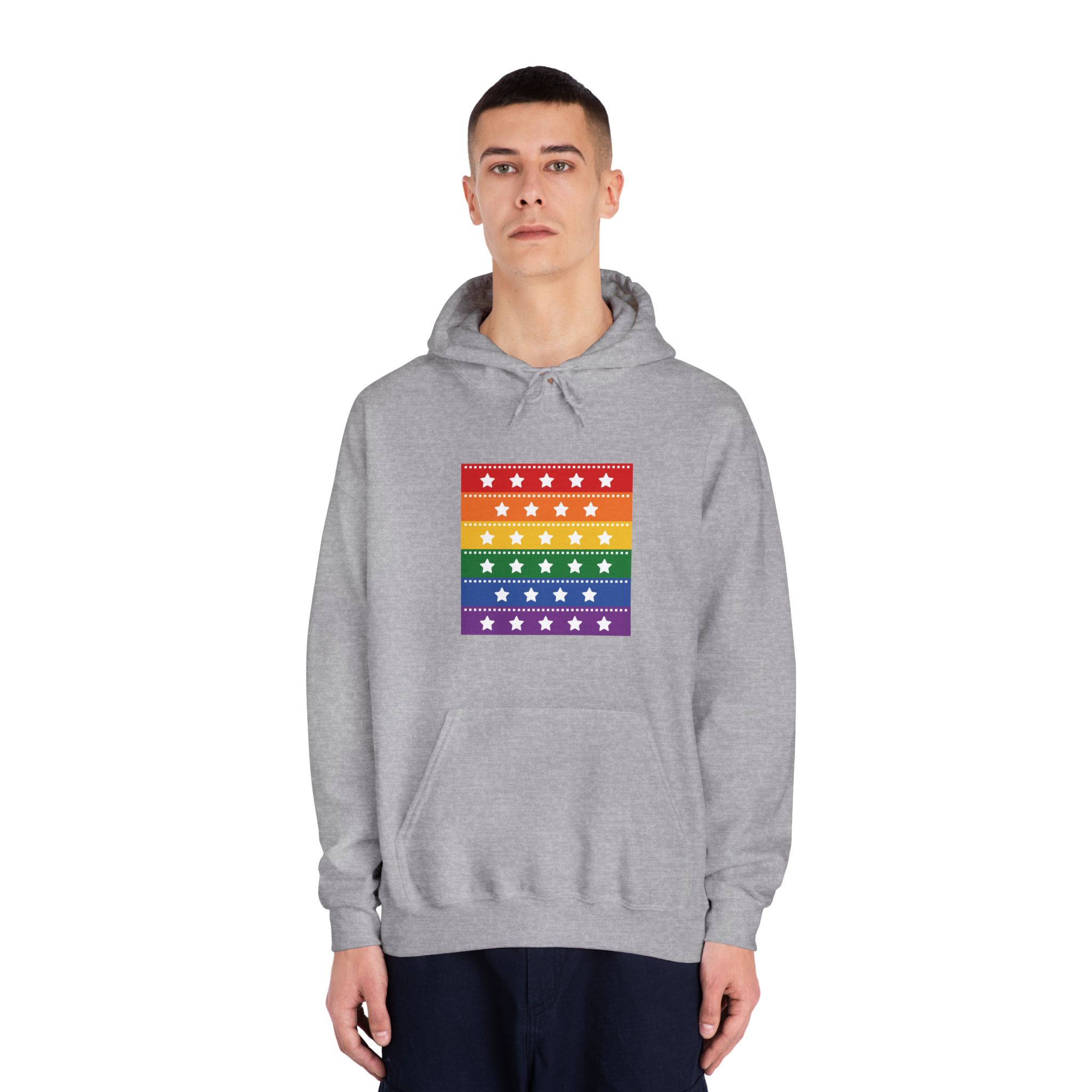 Lgbt Pride Month June Lesbian Gay Bisexual Transgender Lgbtq Flag Rainbow Vector(4) Unisex Dryblend Hooded Sweatshirt - Image 15