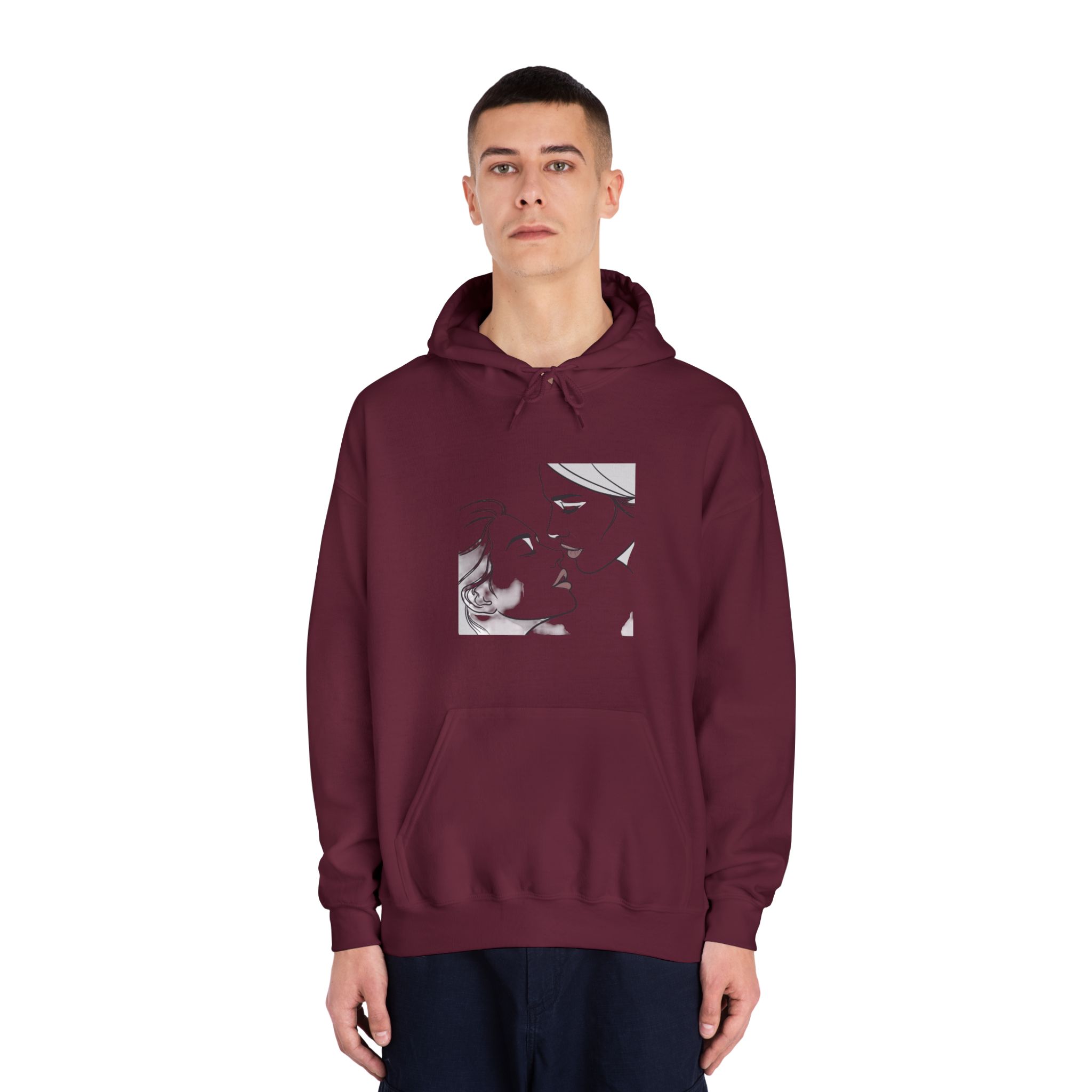 Perfect Lip Set Open Close Smooches Unisex Dryblend Hooded Sweatshirt - Image 19