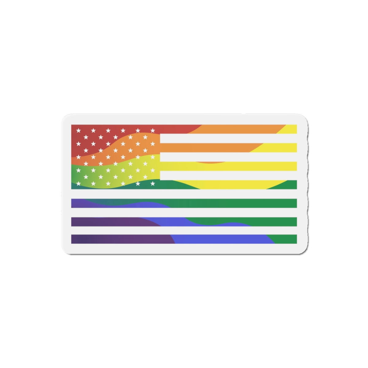 Pride Month America Concept Us Pride Month Flag Die Cut Magnets - Image 7