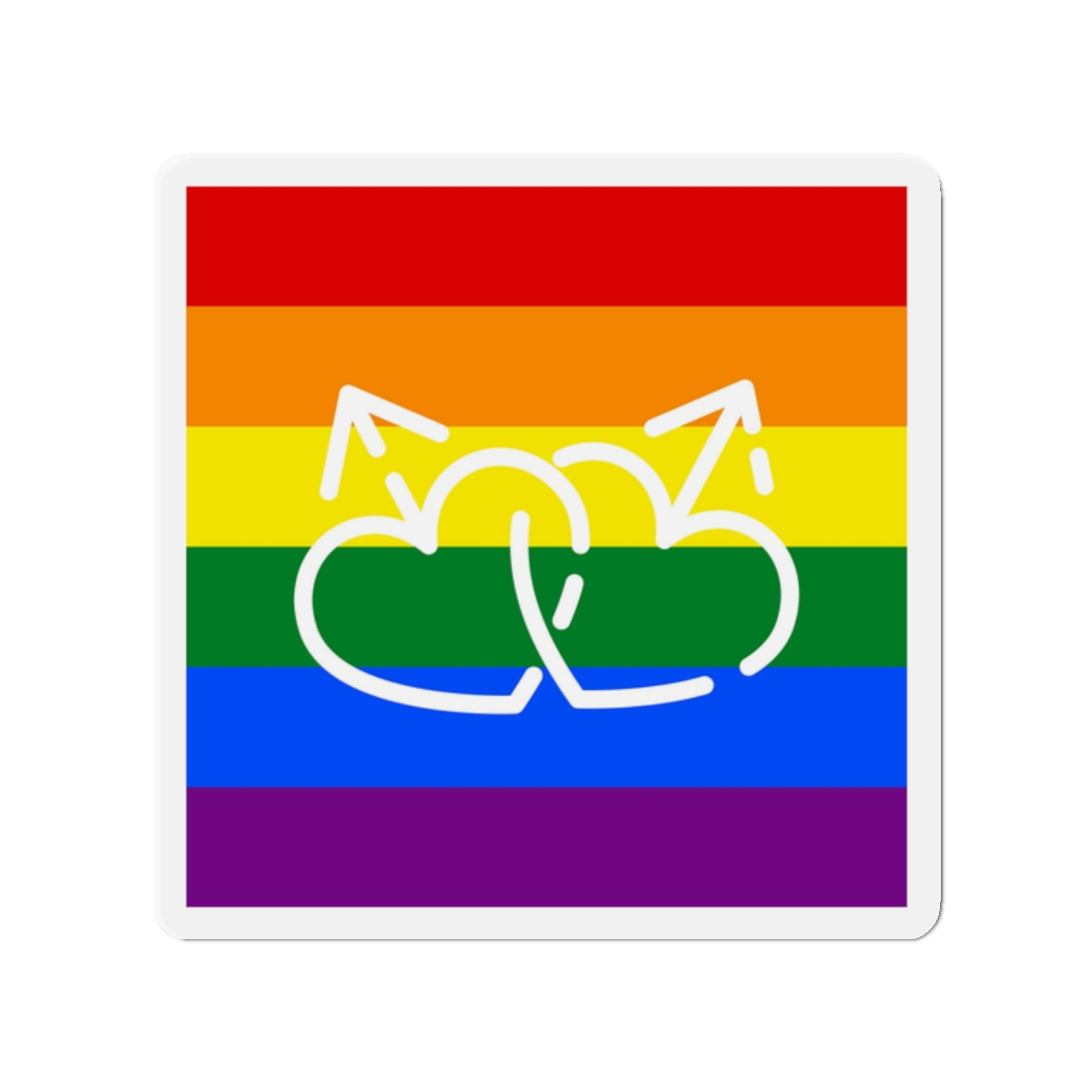 Fight Lgbt Rainbow Icon Element Gender Identity Icon Thin Line Icon Website Design Development App D Die Cut Magnets