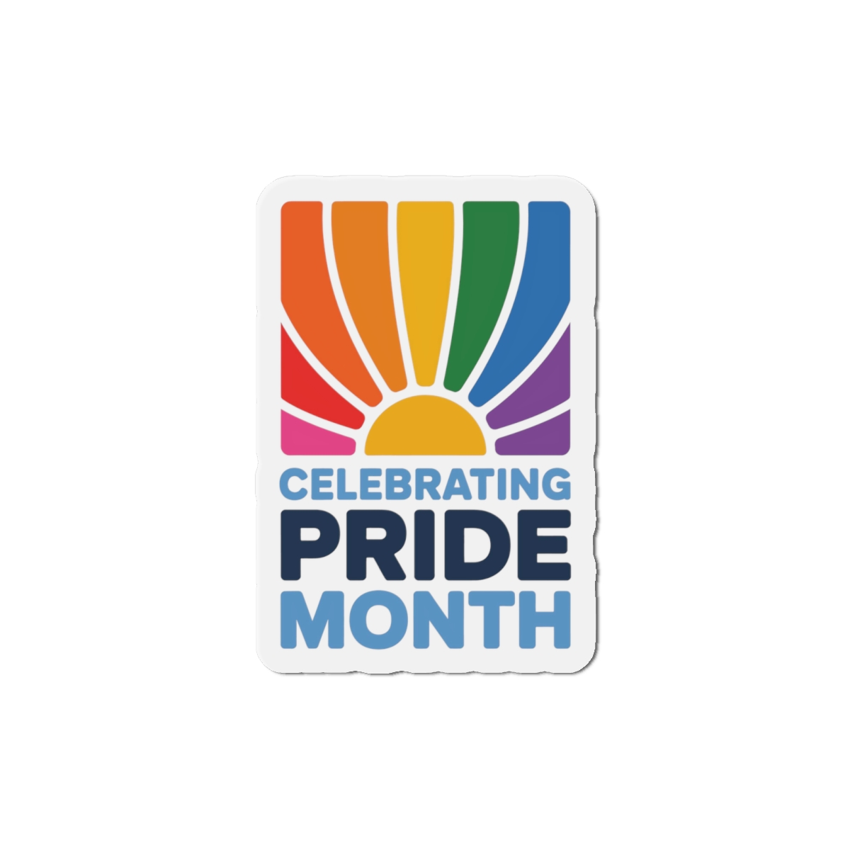 Celebrating Pride Month Colorful Graphic Design Die Cut Magnets - Image 7