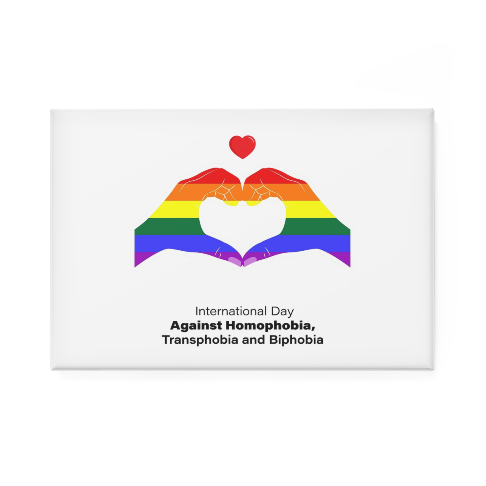 Vector Illustration International Day Against Homophobia Transphobia Biphobia Button Magnet Rectangle 1 And 10 Pcs