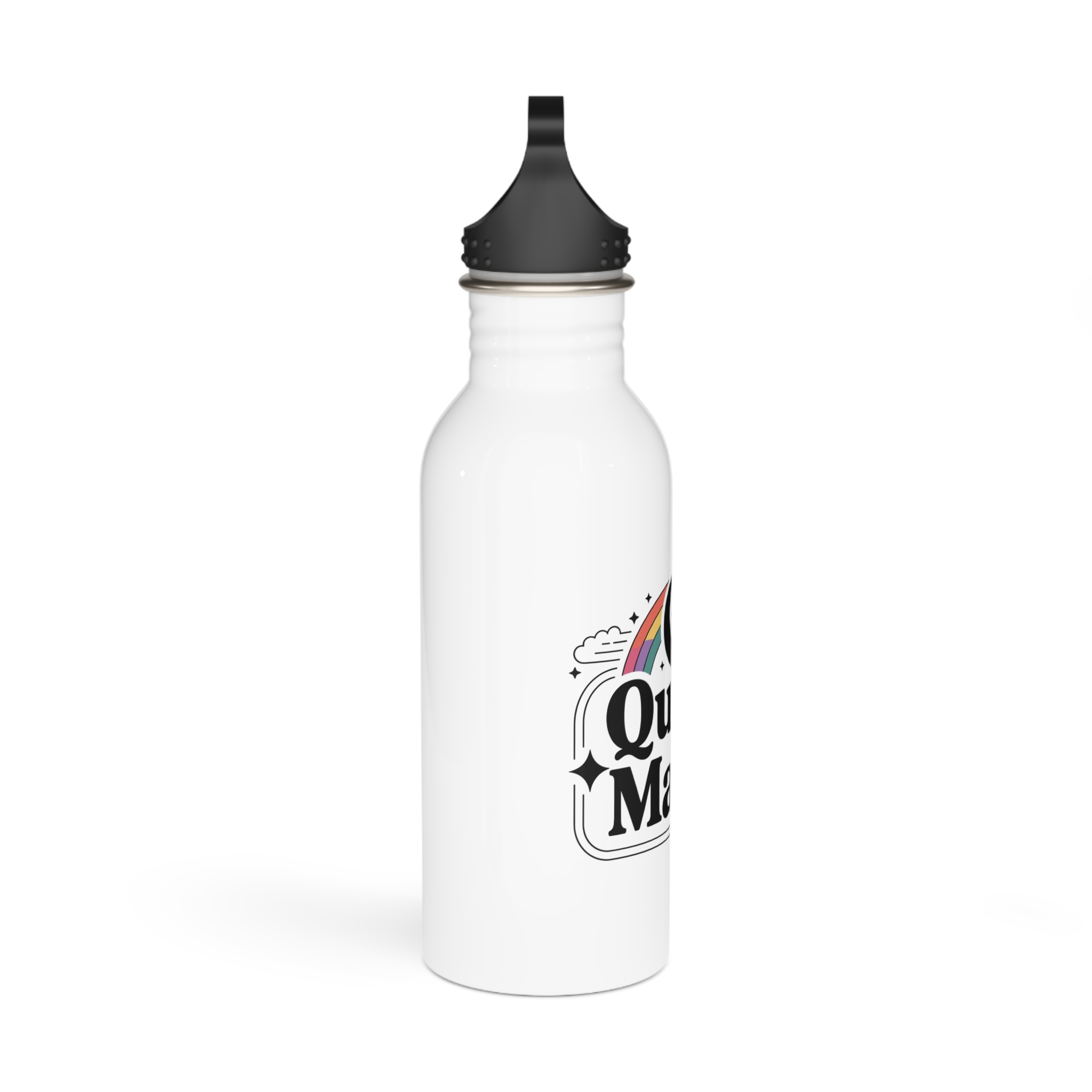 Queer Magic T Shirt Design Isolated White Background 2 Stainless Steel Water Bottle - Image 2