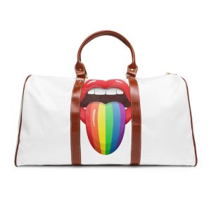 Lgbt Lips With Rainbow Color Tongue Waterproof Travel Bag