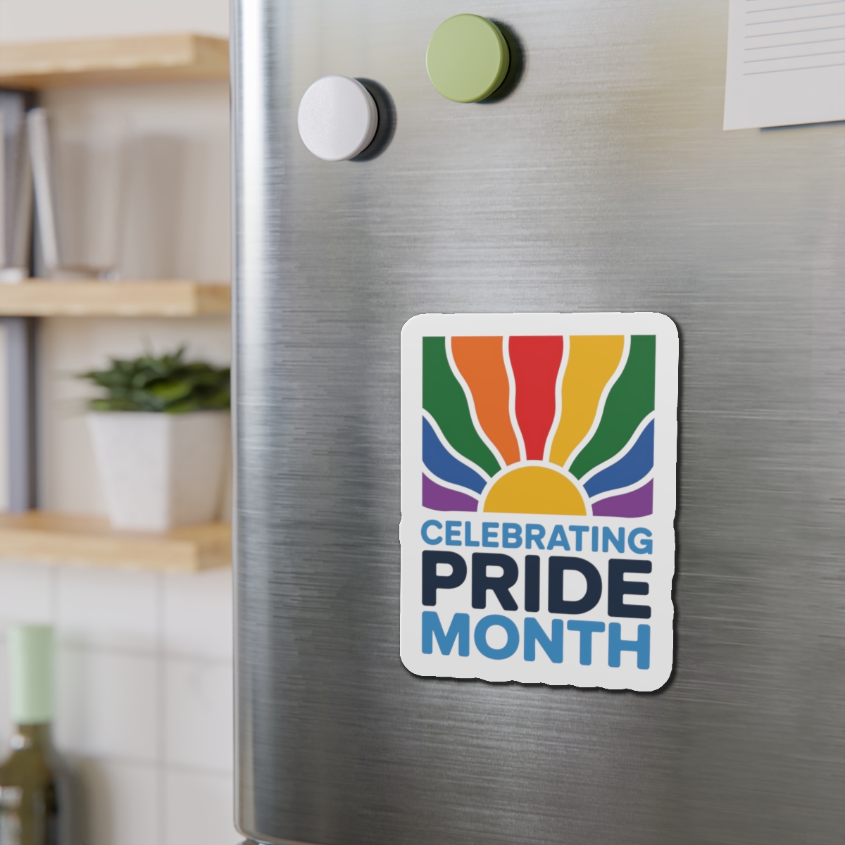 Celebrating Pride Month Colorful Graphic Design (1) Die Cut Magnets - Image 15