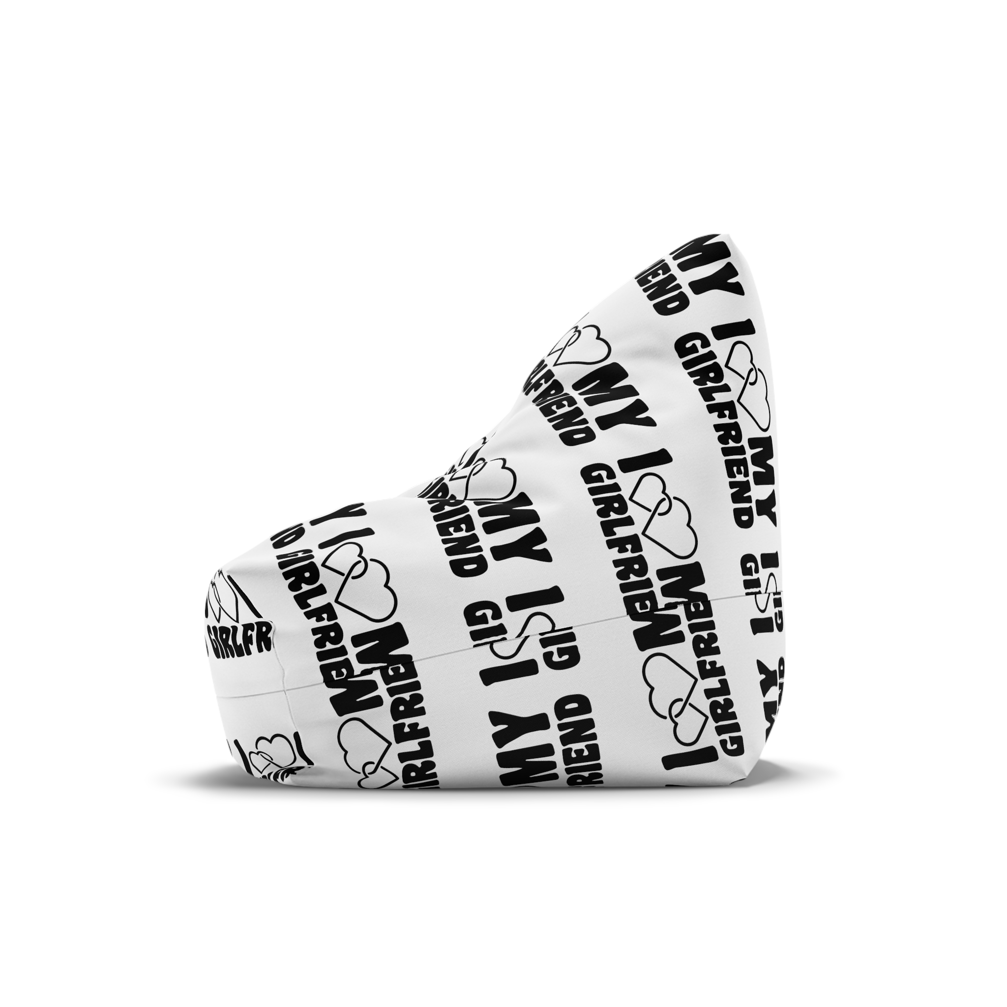 I Love My Girlfriend Iheart My Girlfriend Bean Bag Chair Cover - Image 4
