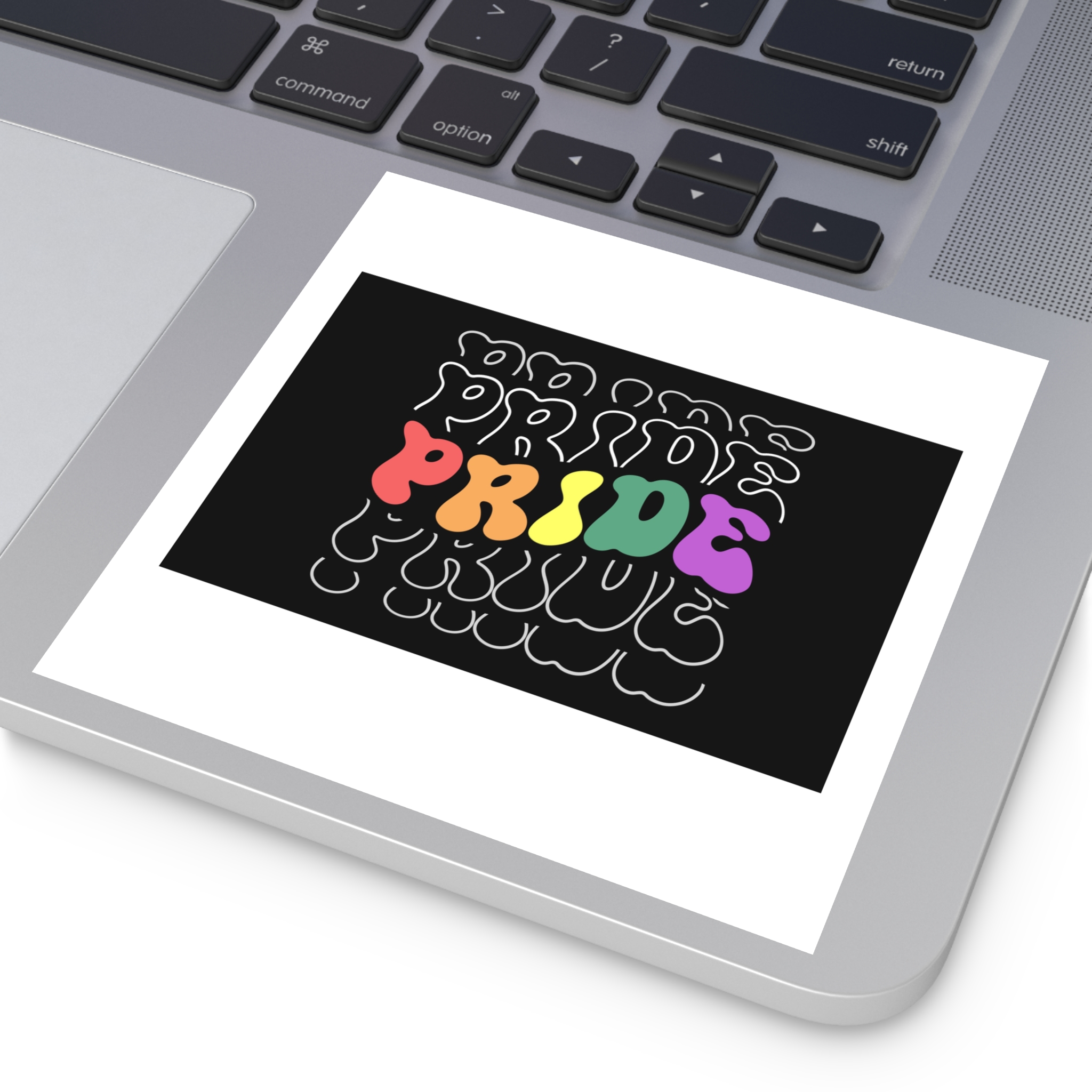 Pride Lgbt Gay Retro Tshirt Design(1) Laminate Stickers Square - Image 35