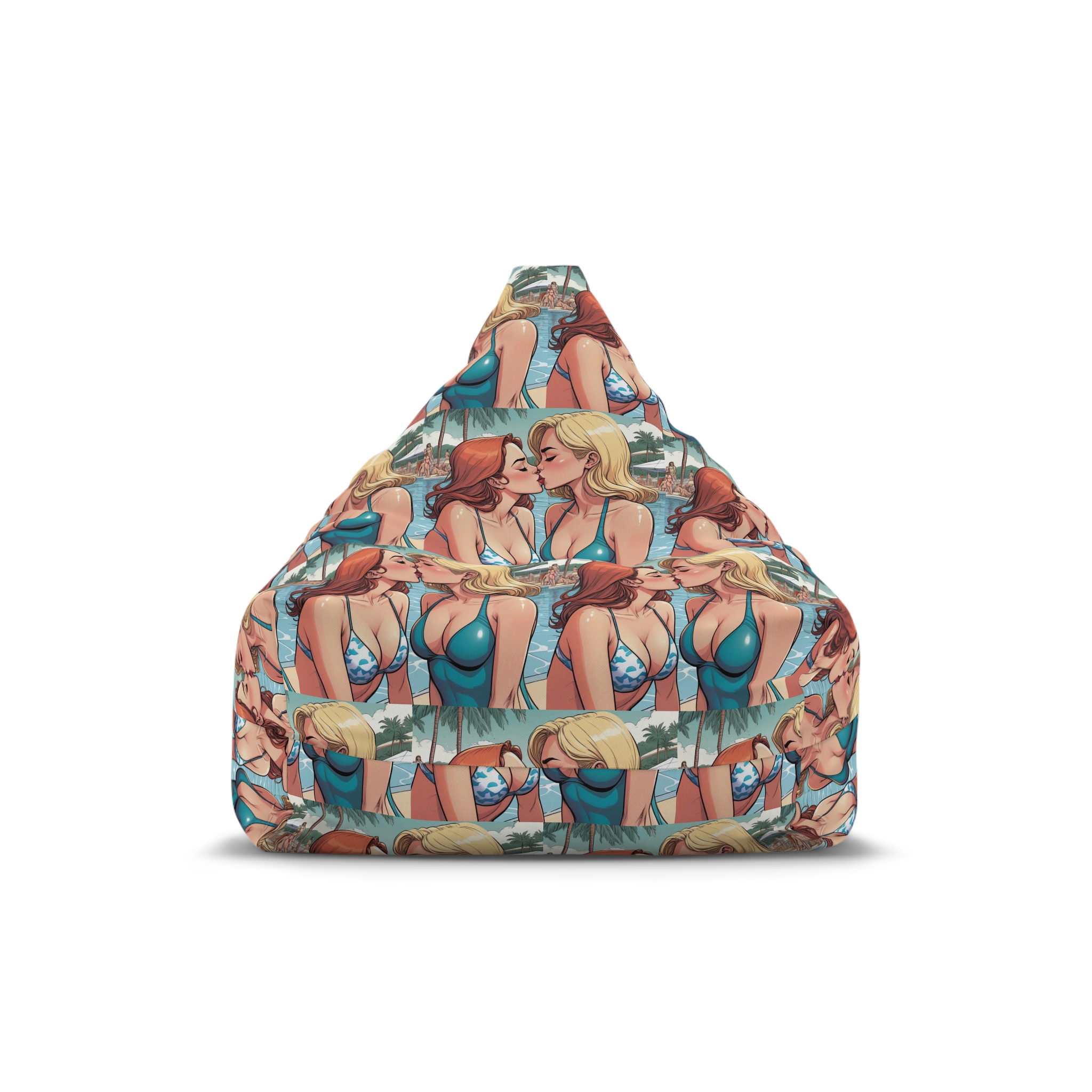 Lesbian Pride Design 4C84D6 Bean Bag Chair Cover