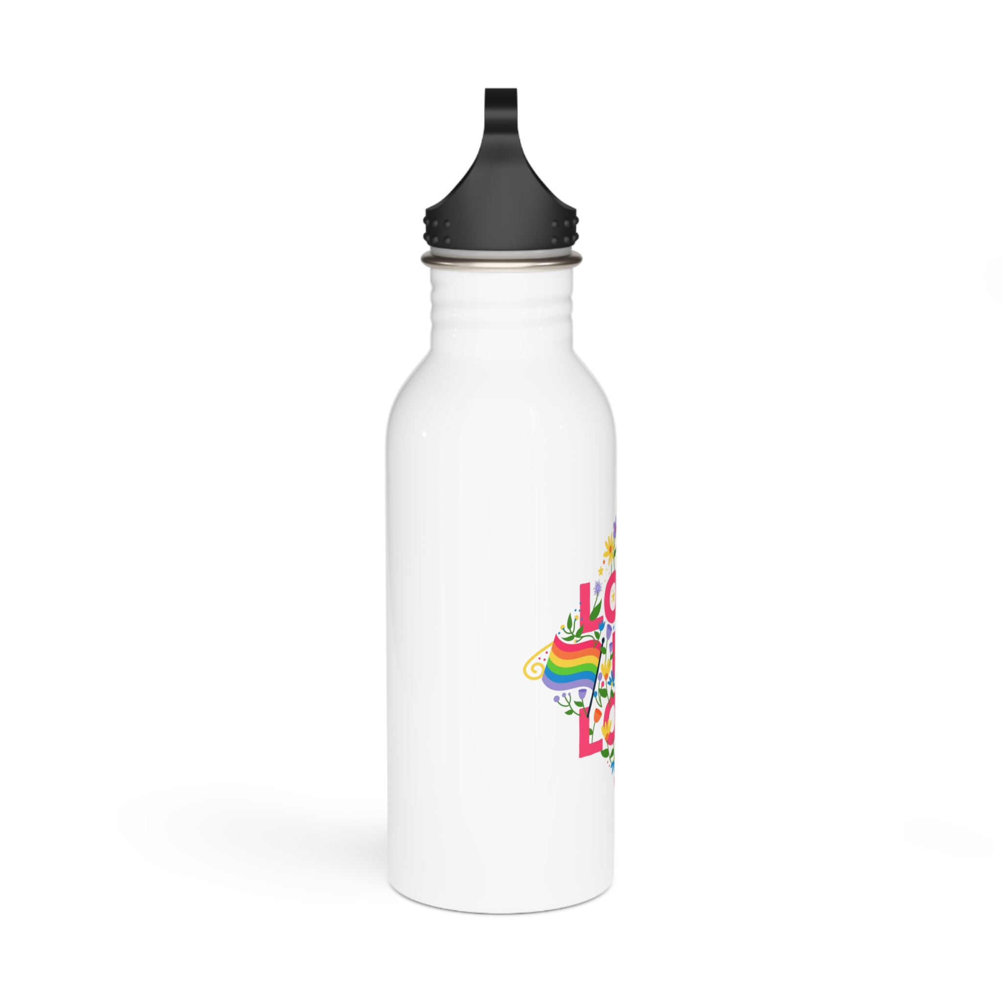 Pride Day Typography Stainless Steel Water Bottle - Image 2