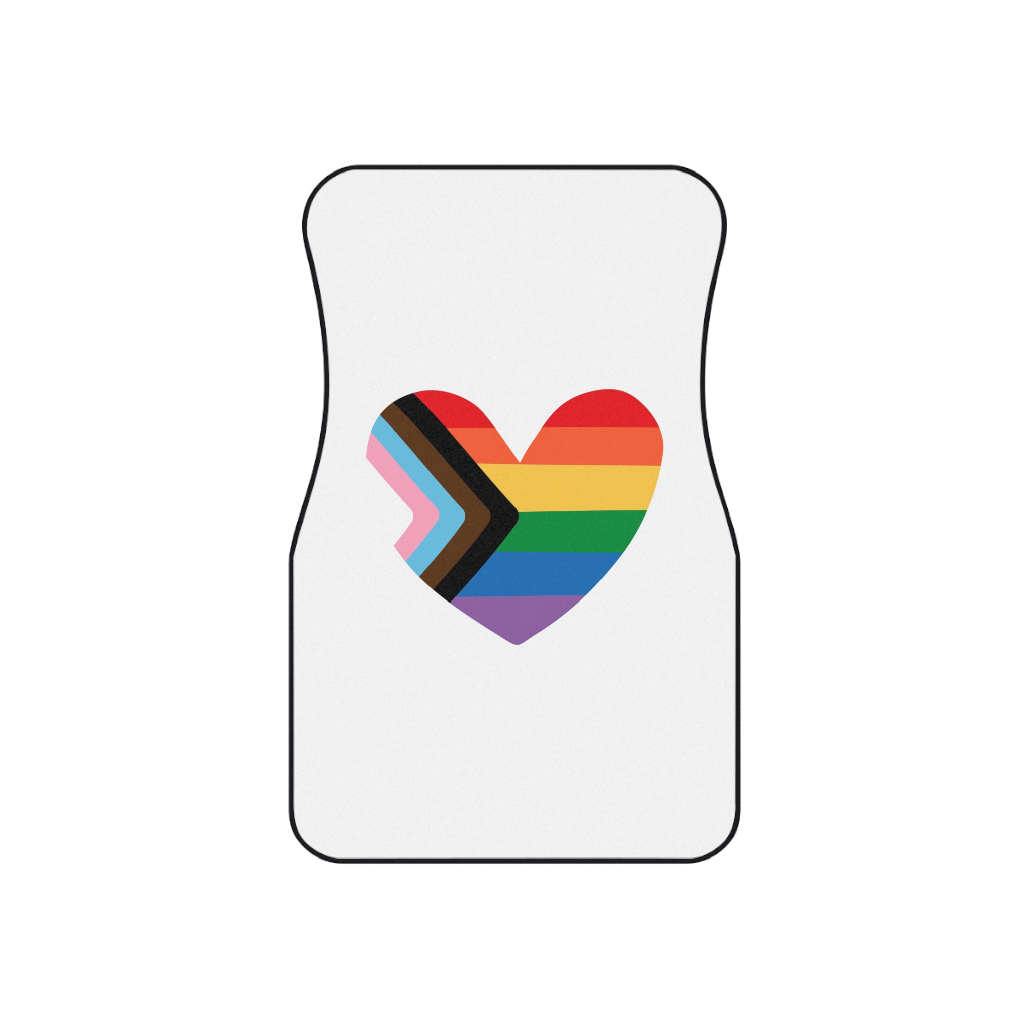 Vector Lgbt Lgbtqia New Flag Rainbow Heart(1) Car Mats Set Of 4 - Image 2