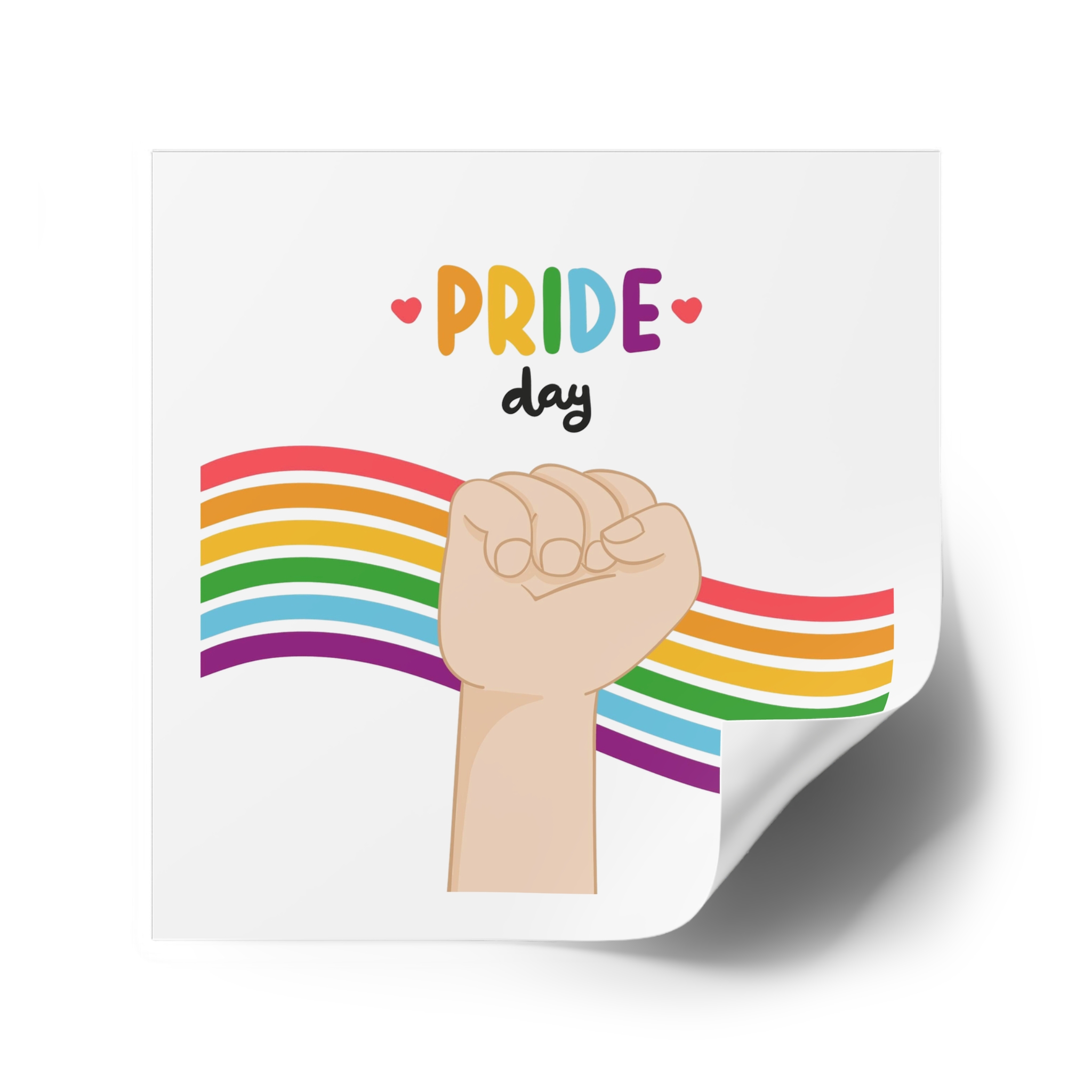 Pride Day Concept (2) Laminate Stickers Square - Image 42