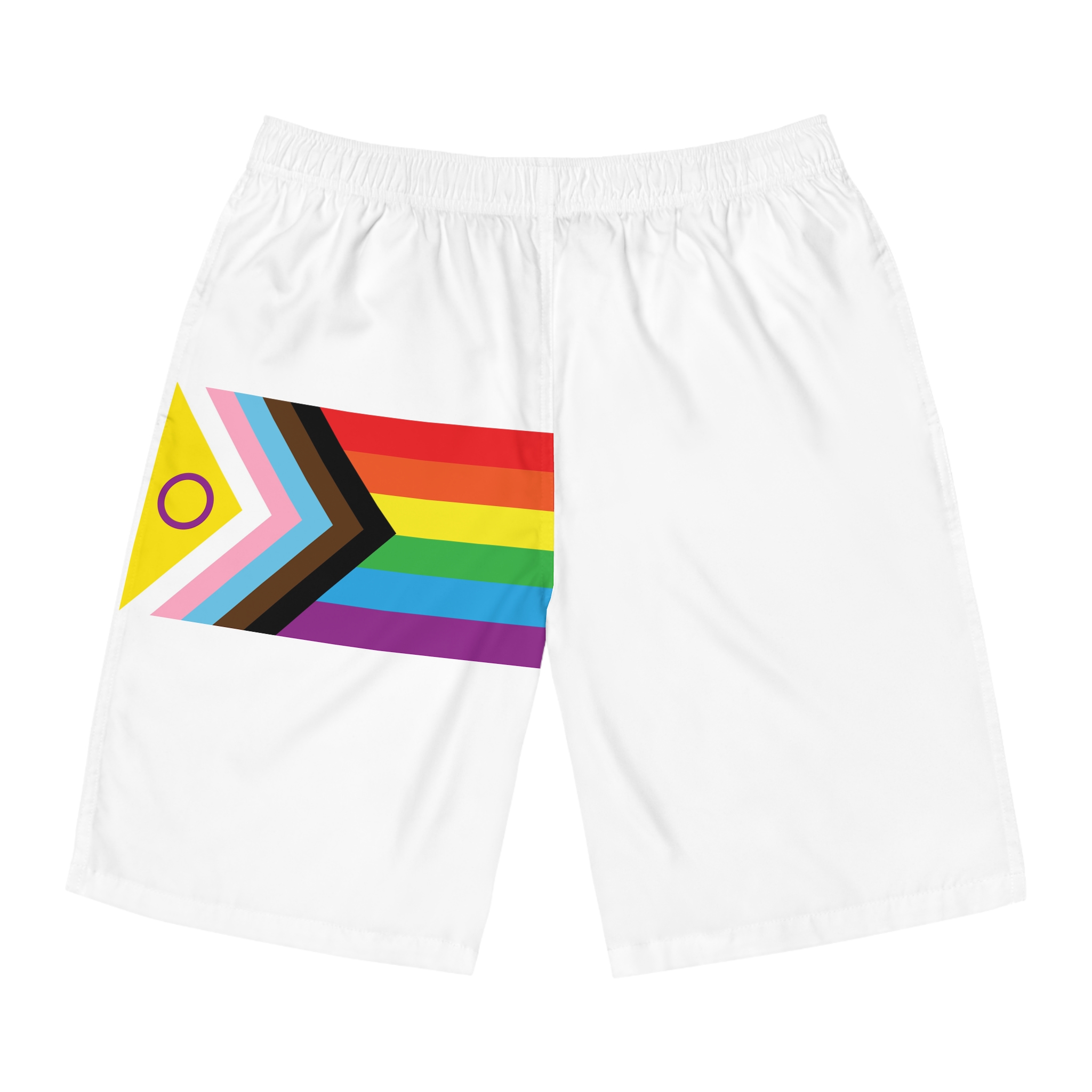 Intersex Inclusive Progress Pride Flag Mens Board Shorts Aop