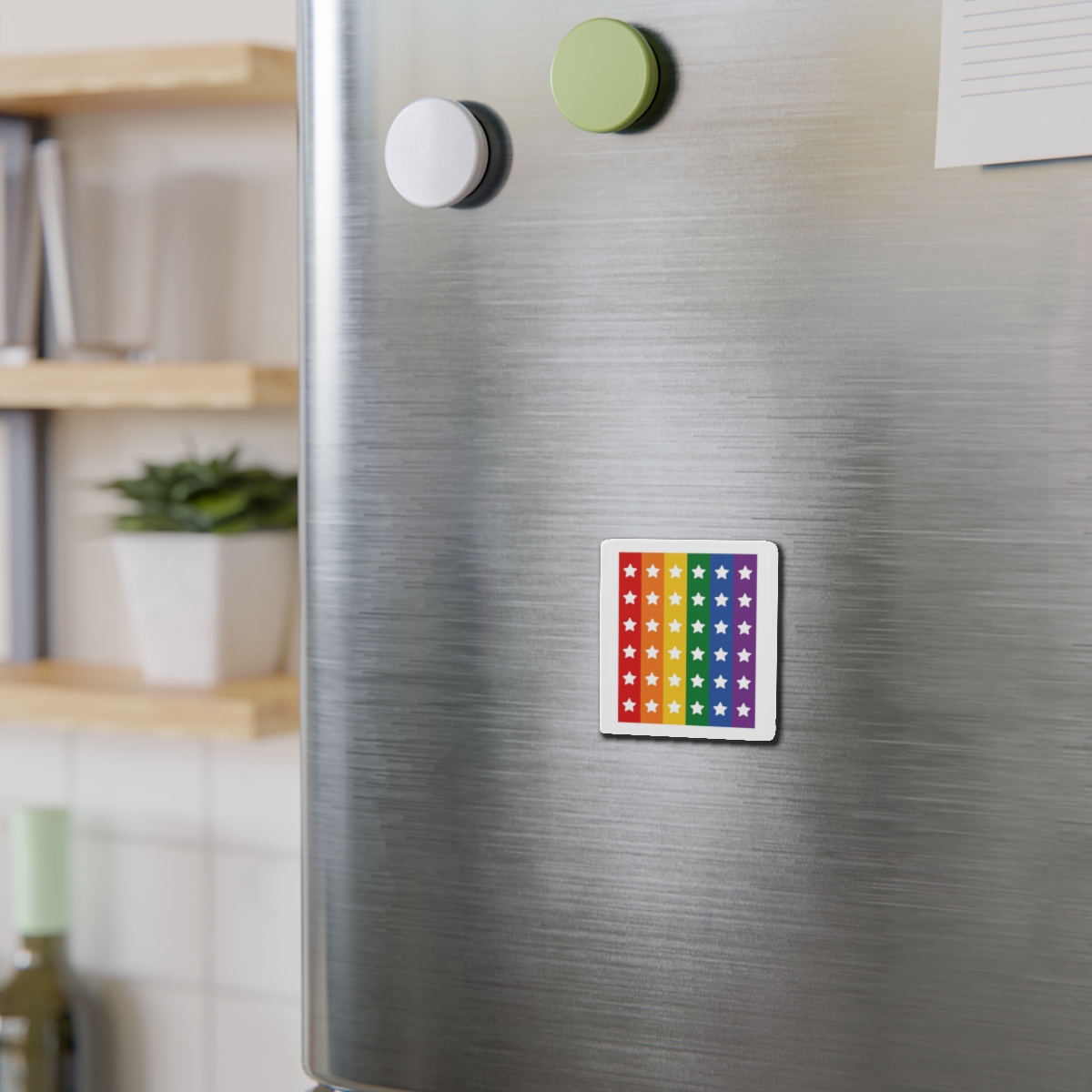 Lgbt Pride Month June Lesbian Gay Bisexual Transgender Lgbtq Flag Rainbow Vector(3) (1) Die Cut Magnets - Image 3