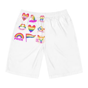 Pride Day Labels Set Mens Board Shorts Aop