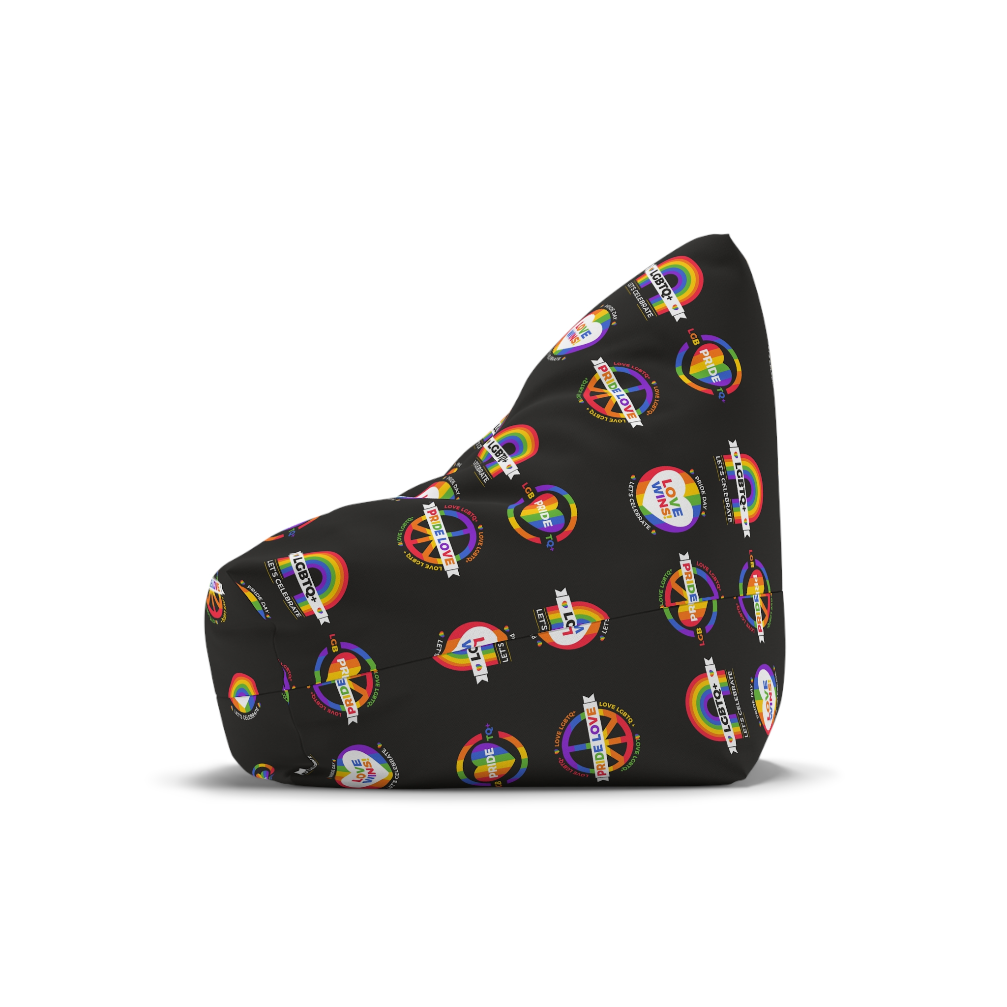 Flat Pride Day Badge Collection Bean Bag Chair Cover - Image 4