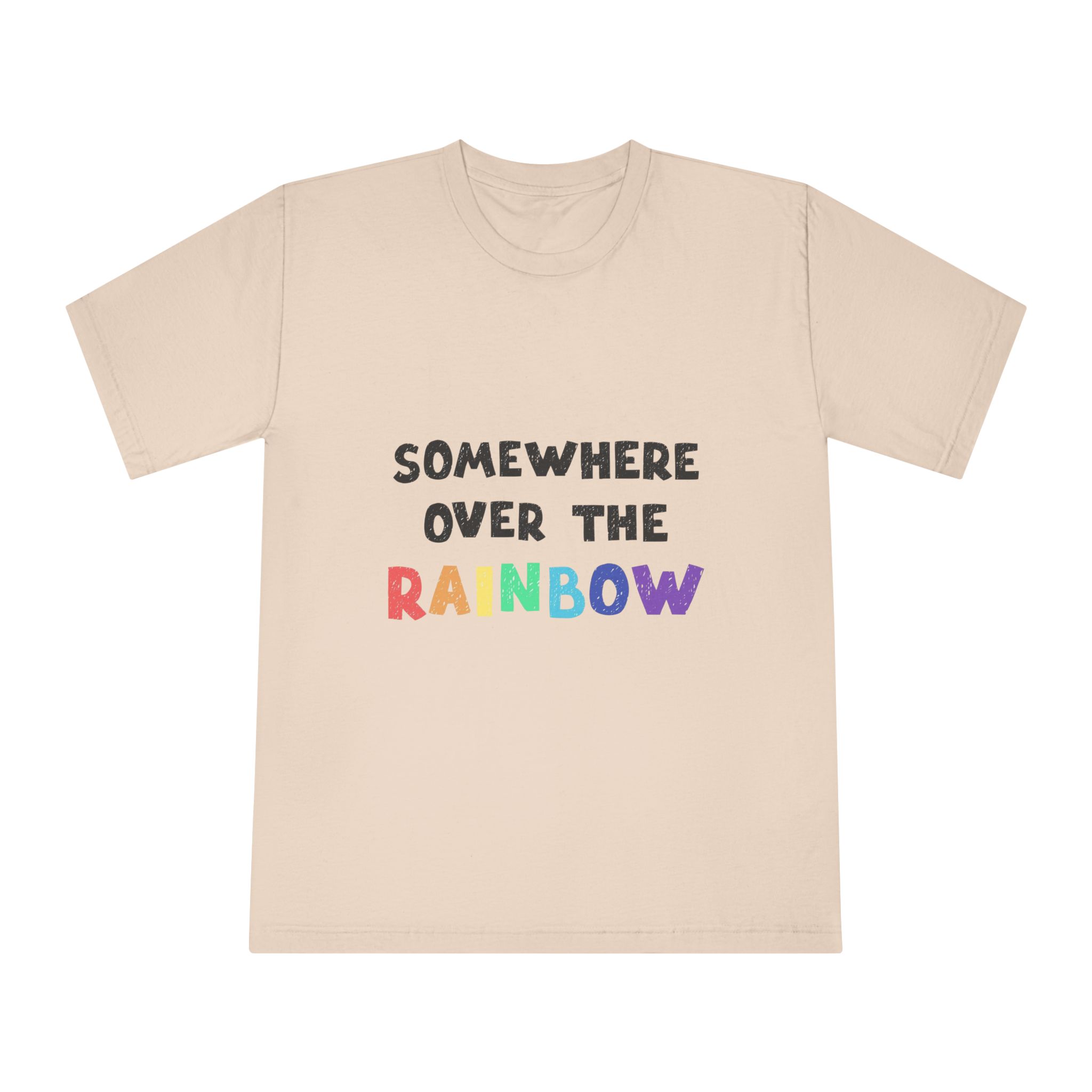 Vector Illustration With Hand Drawn Lettering Rainbow - Unisex Classic Crewneck T Shirt - Image 9