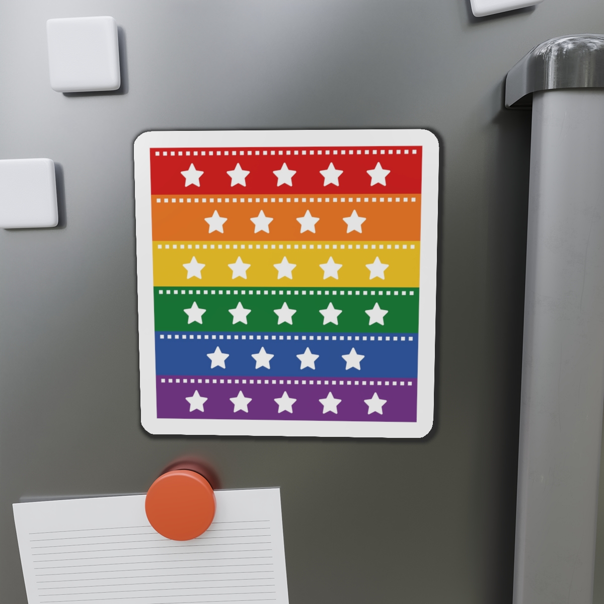 Lgbt Pride Month June Lesbian Gay Bisexual Transgender Lgbtq Flag Rainbow Vector(4) Die Cut Magnets - Image 14