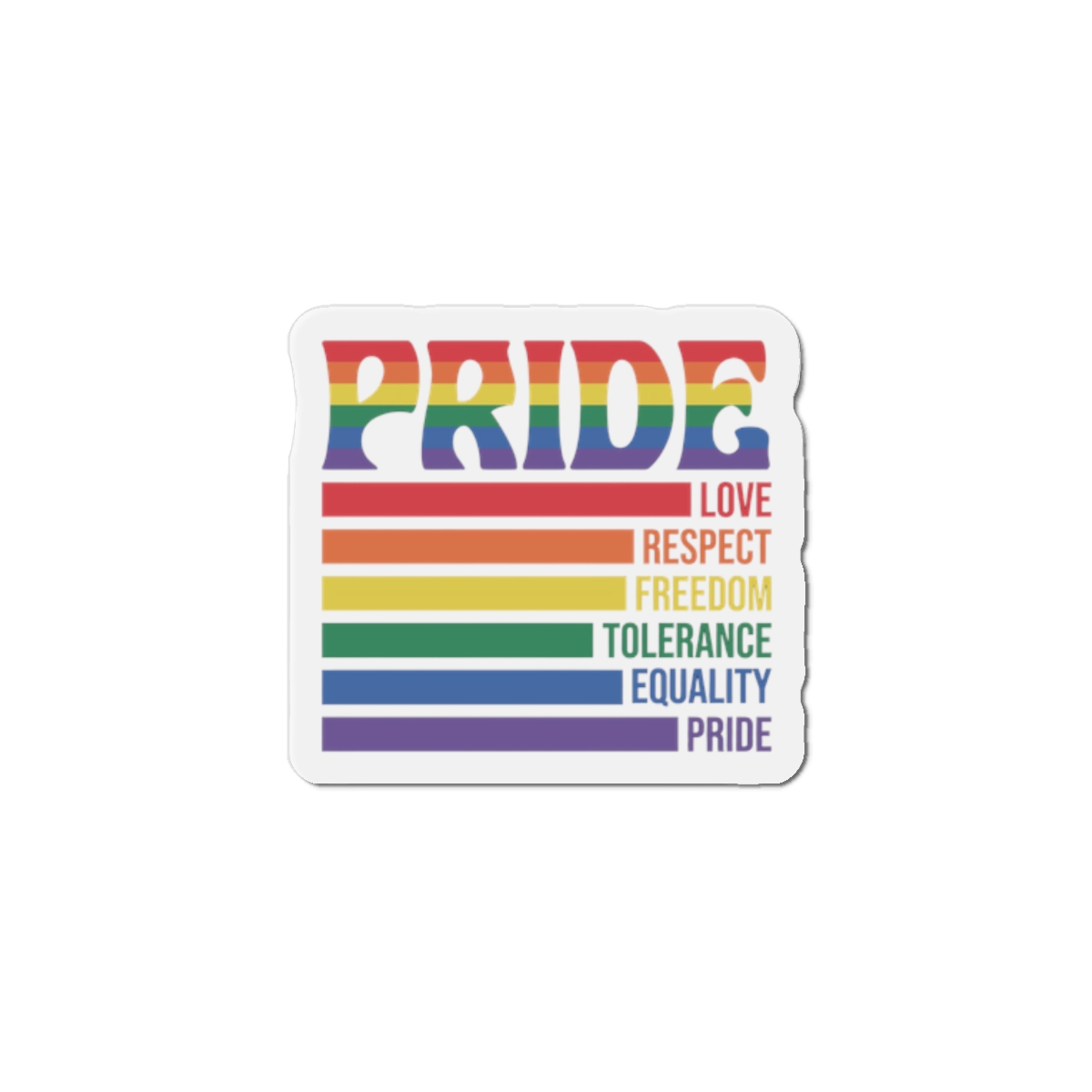 Pride Lgbtq Gay Typography Vector Tshirt Design1 Die Cut Magnets