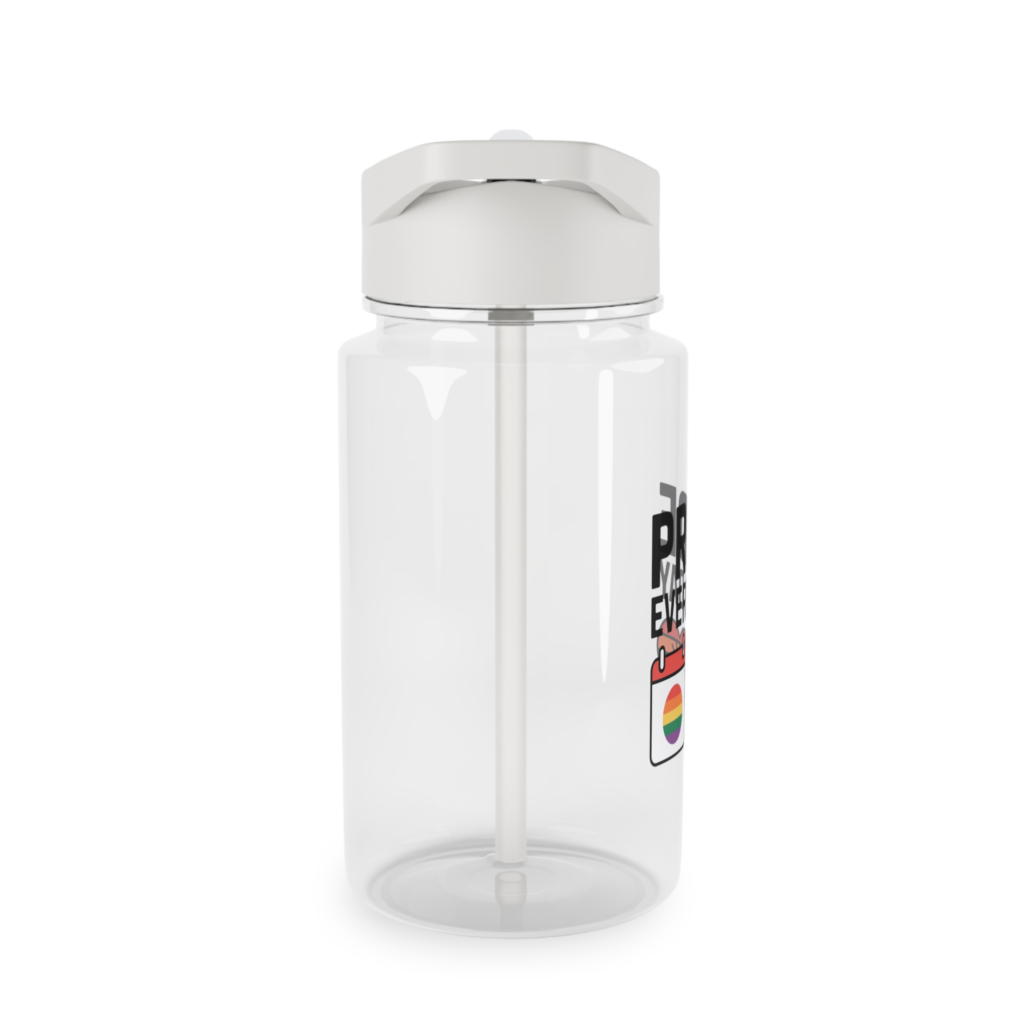 Pride Every Day T Shirt Design Isolated White Background Tritan Water Bottle - Image 4