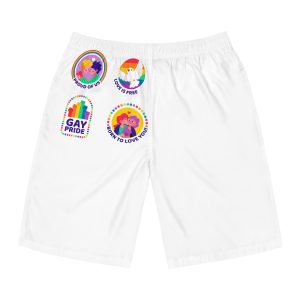 Flat Labels Collection Pride Month Celebration (1) Mens Board Shorts Aop
